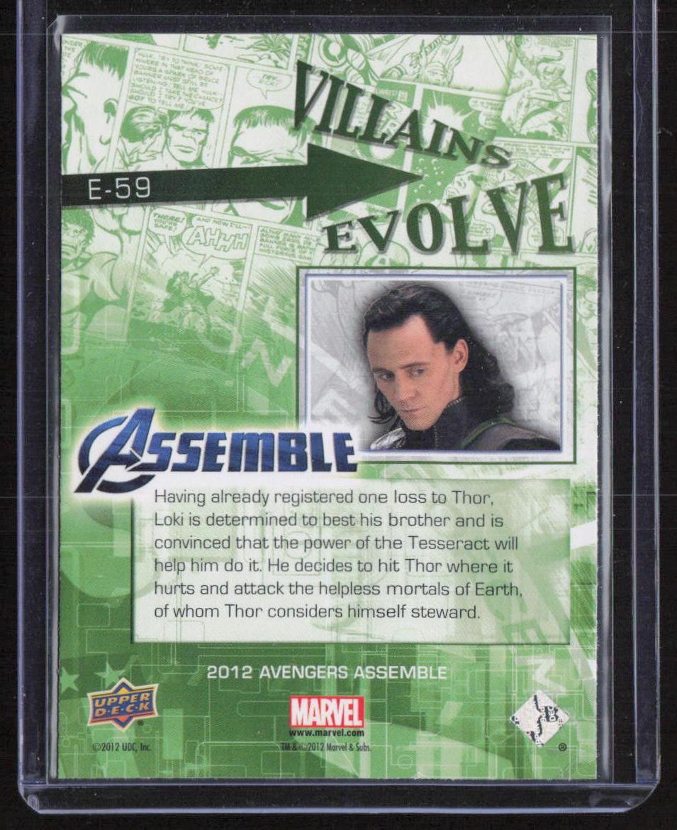 2012 Upper Deck Avengers Assemble #E-59 Loki Heroes-Villains Evolve