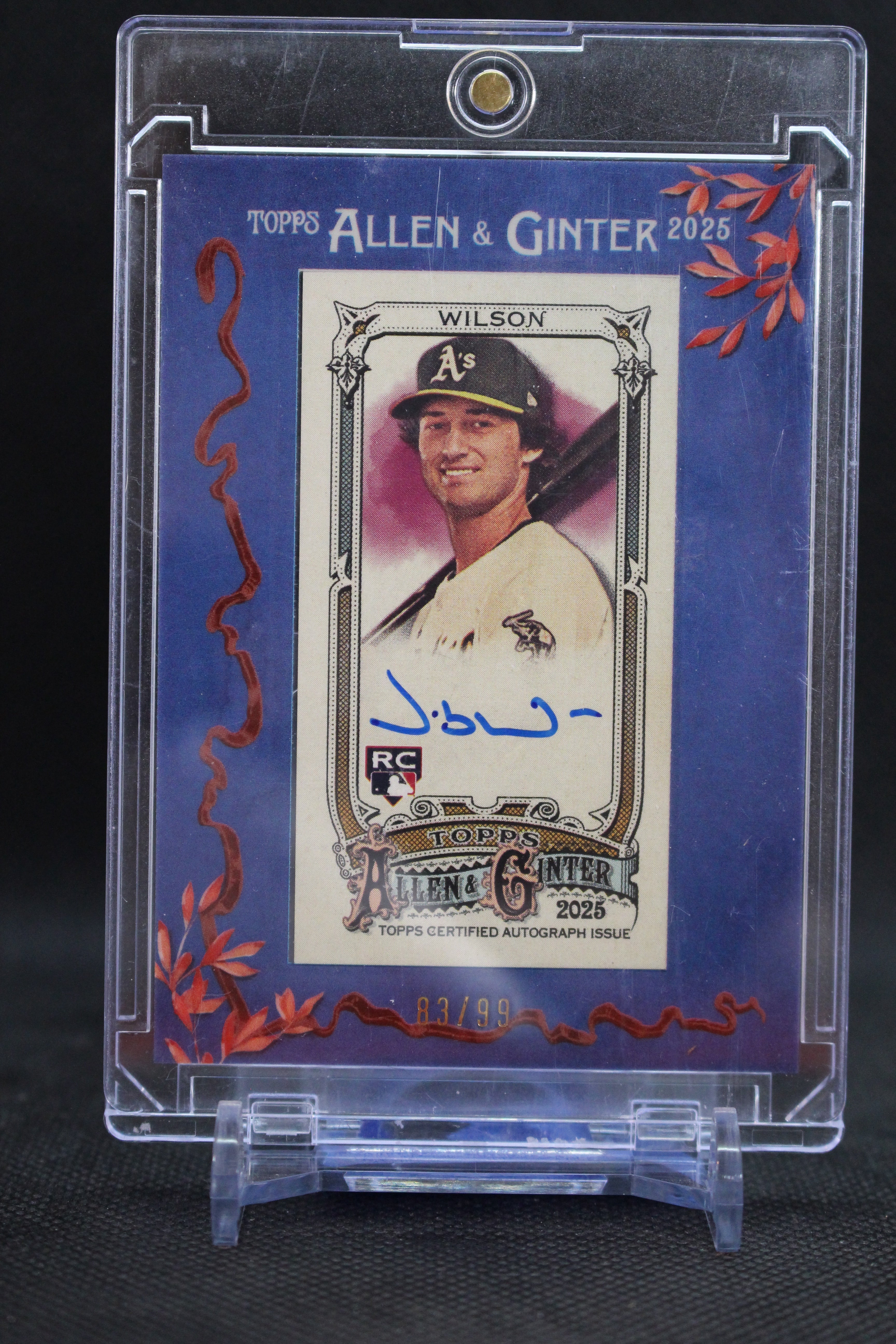 2025 Topps Allen & Ginter #MA-JWI Jacob Wilson Framed Mini Auto Blue #/99