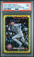 2024 Topps Update #US91 Pete Crow-Armstrong Yellow Crackle Foilboard /50 PSA 9