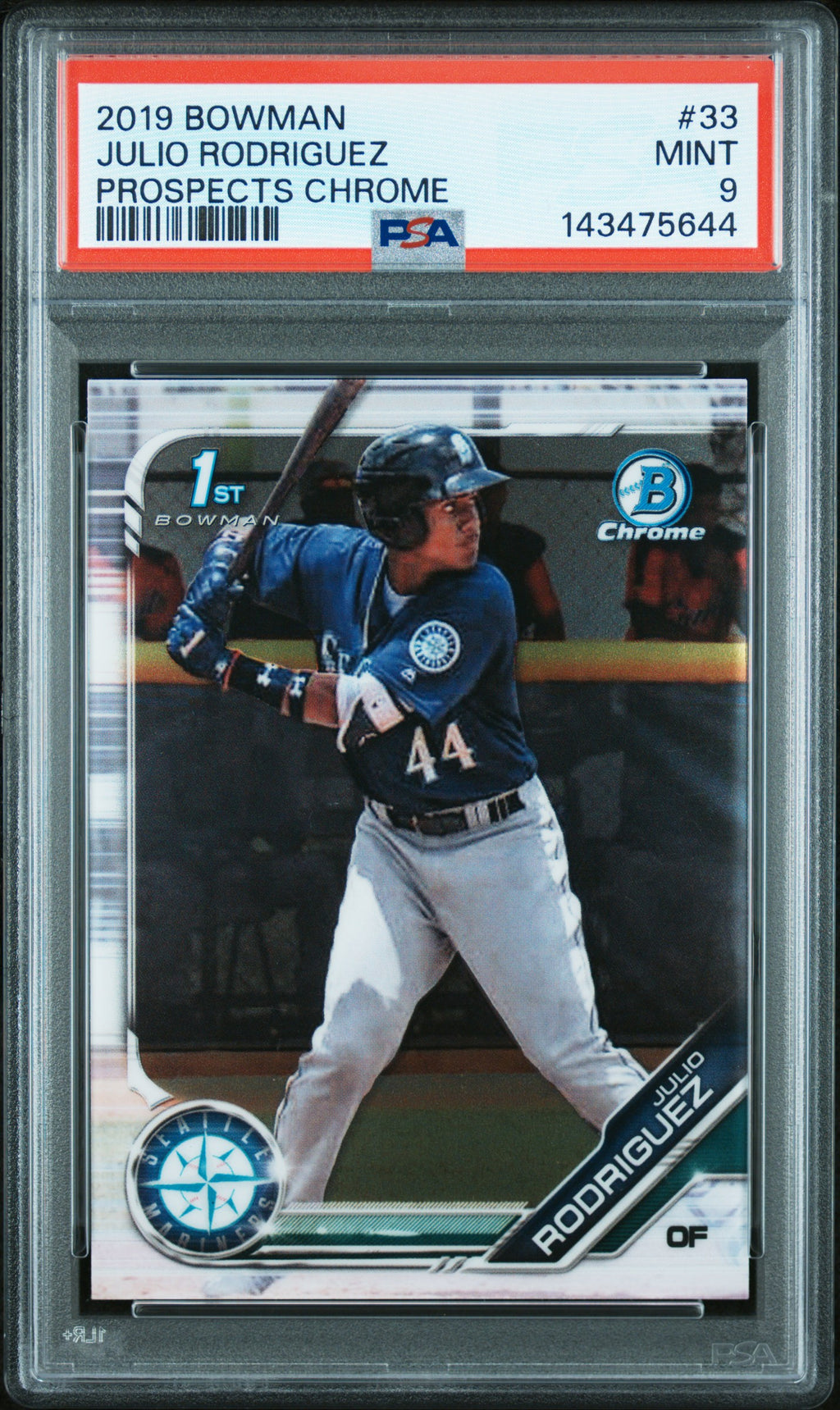 2019 Bowman #BCP-33 Julio Rodriguez Chrome Prospects PSA 9