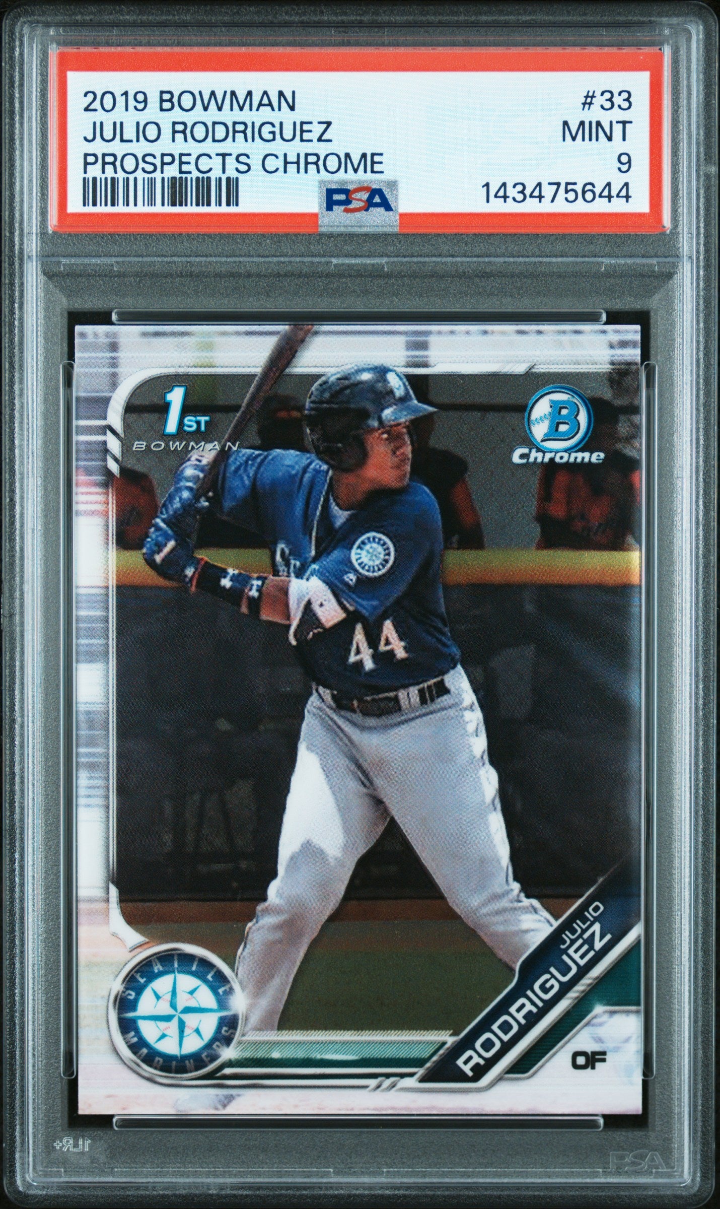 2019 Bowman #BCP-33 Julio Rodriguez Chrome Prospects PSA 9