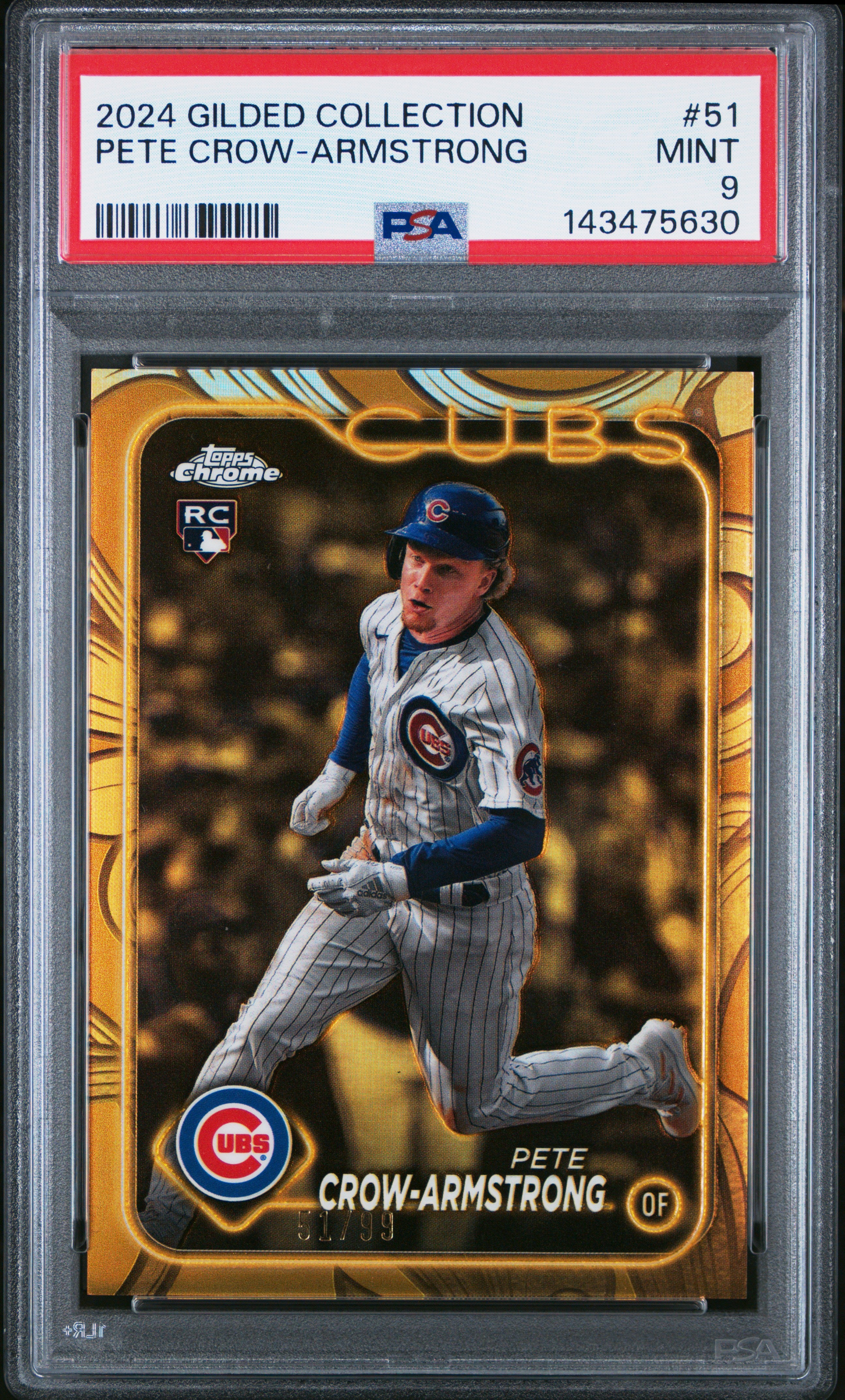 2024 Topps Gilded Collection #51 Pete Crow-Armstrong PSA 9 #/99