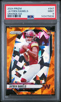 2024 Panini Prizm #347 Jayden Daniels Orange Ice PSA 9