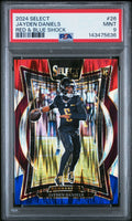 2024 Panini Select #26 Jayden Daniels Red & Blue Prizm Shock CONCOURSE PSA 9
