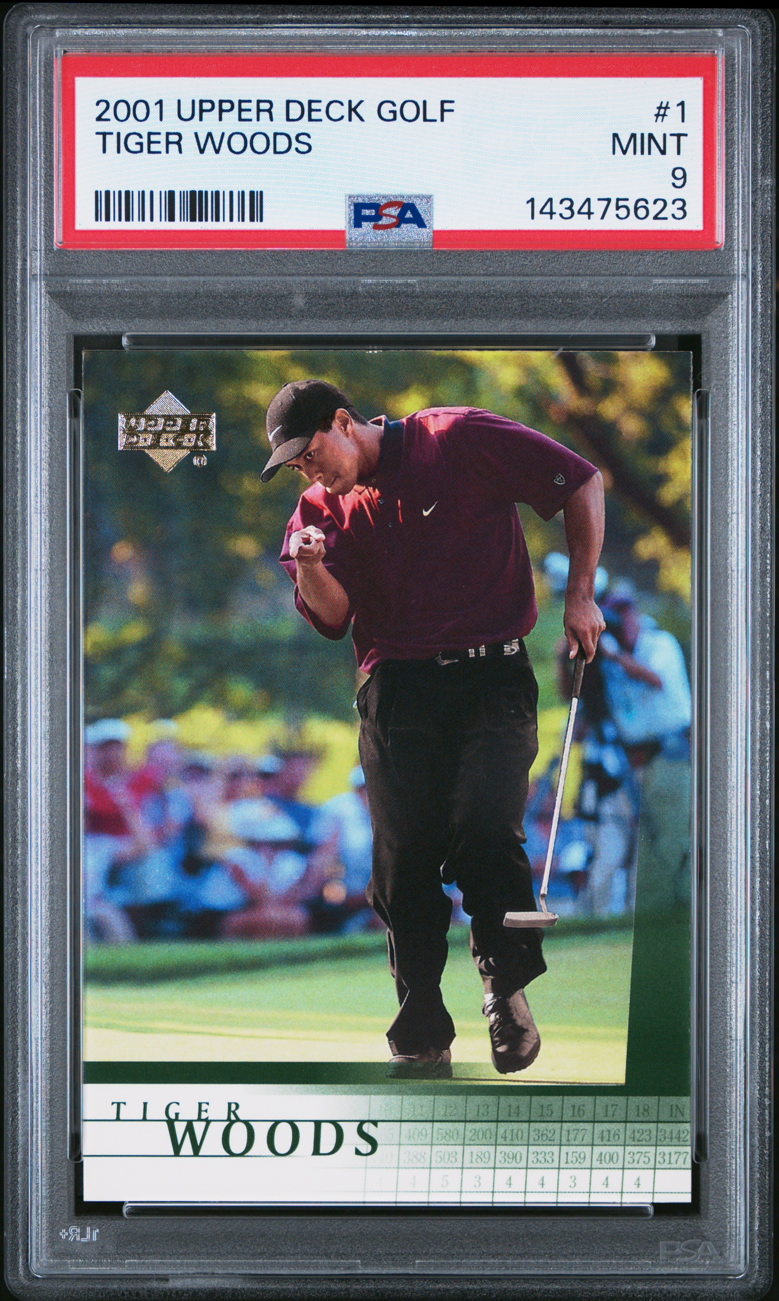 2001 Upper Deck #1 Tiger Woods PSA 9