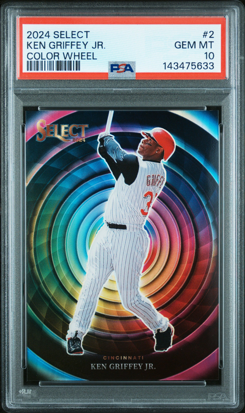 2024 Panini Select #2 Ken Griffey Jr. Color Wheel PSA 10