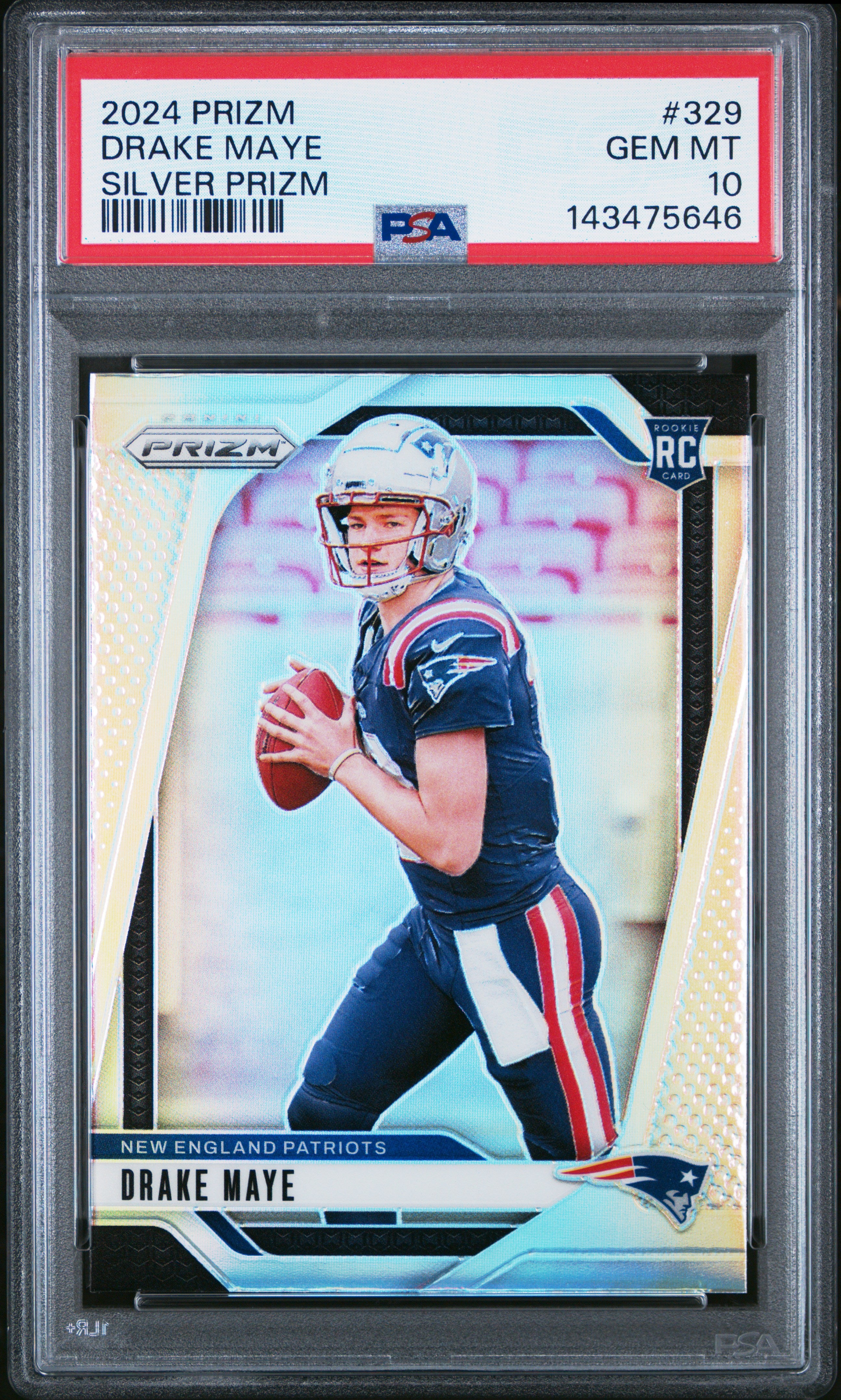 2024 Panini Prizm #329 Drake Maye Silver PSA 10