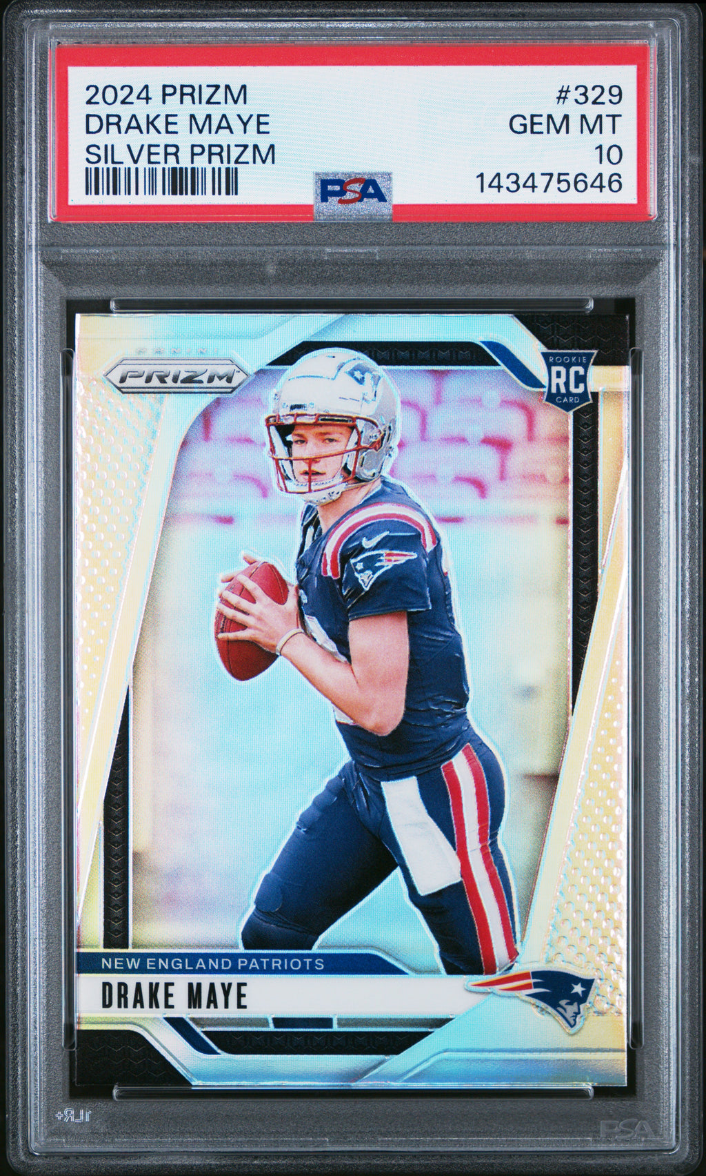 2024 Panini Prizm #329 Drake Maye Silver PSA 10