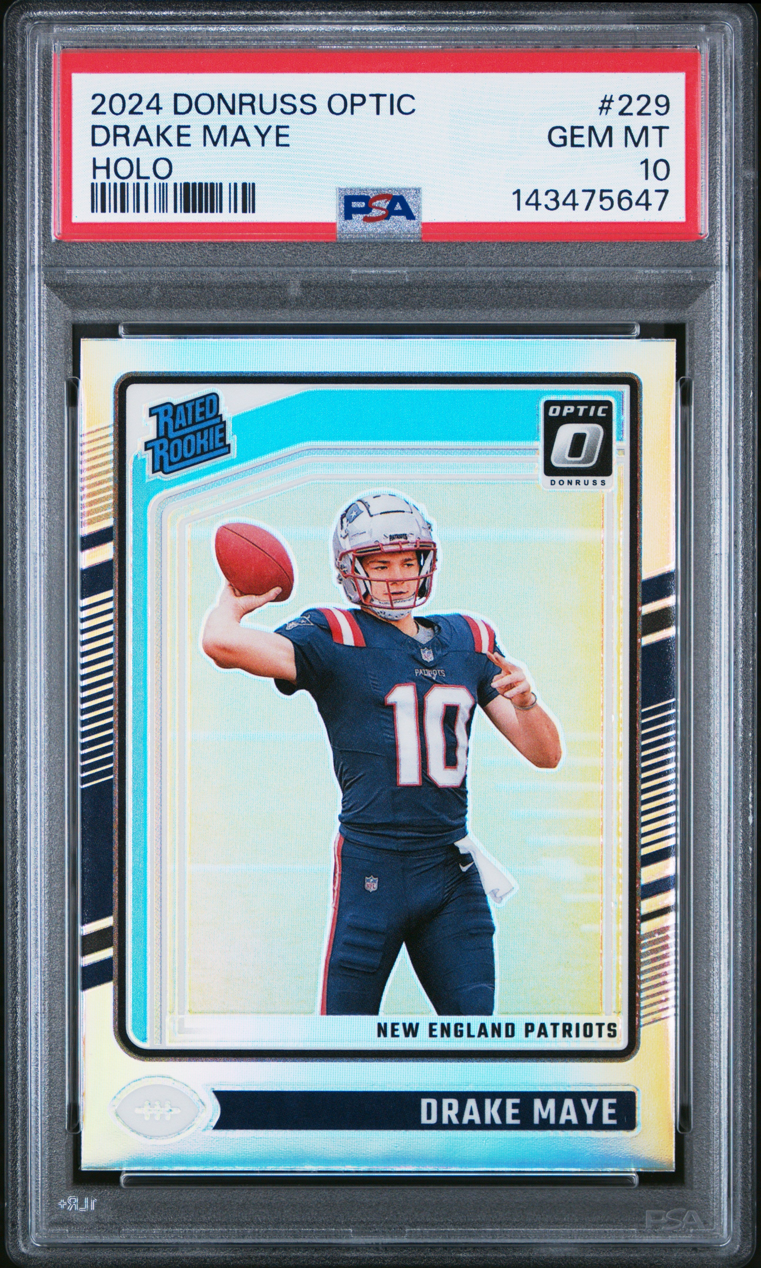 2024 Donruss Optic #229 Drake Maye Holo PSA 10