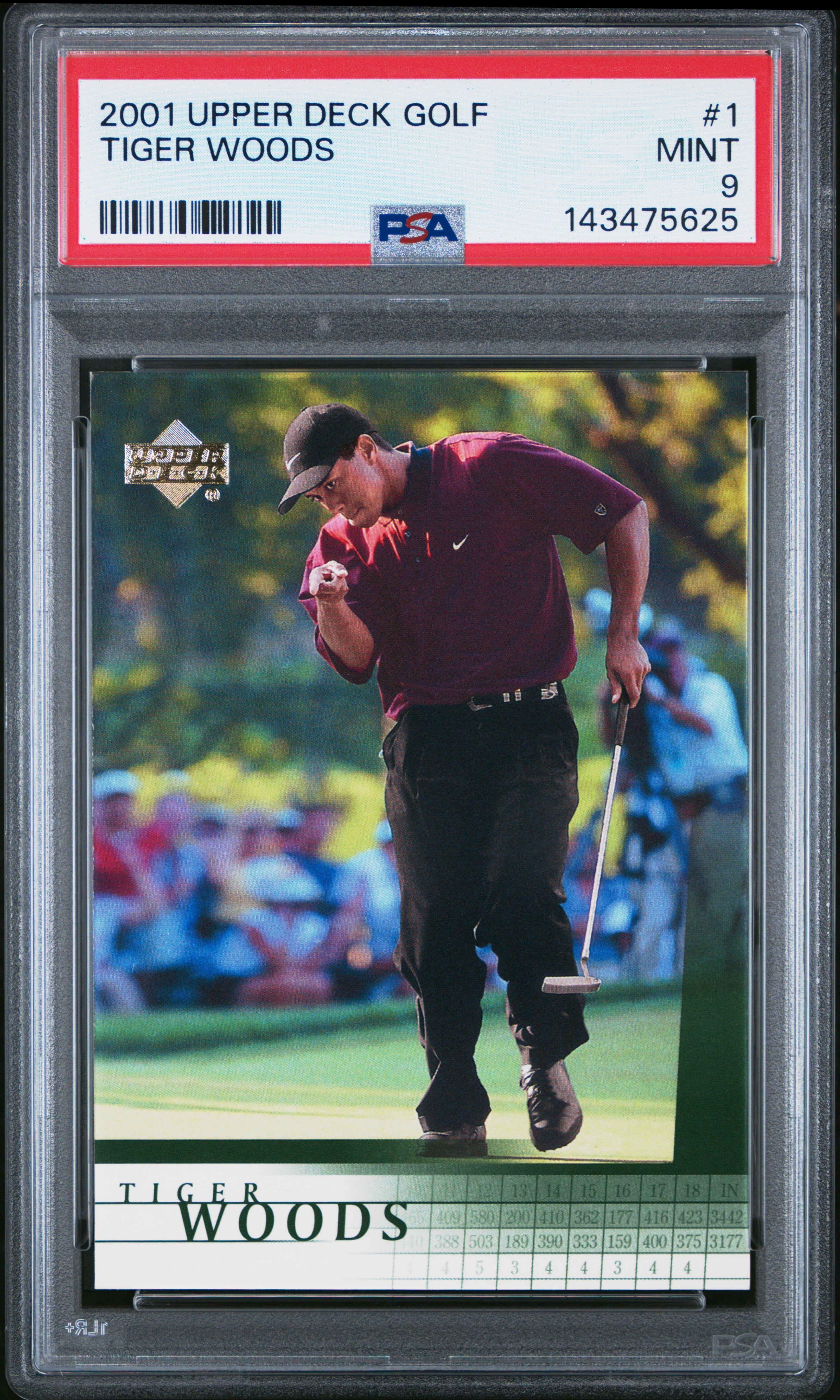 2001 Upper Deck #1 Tiger Woods PSA 9