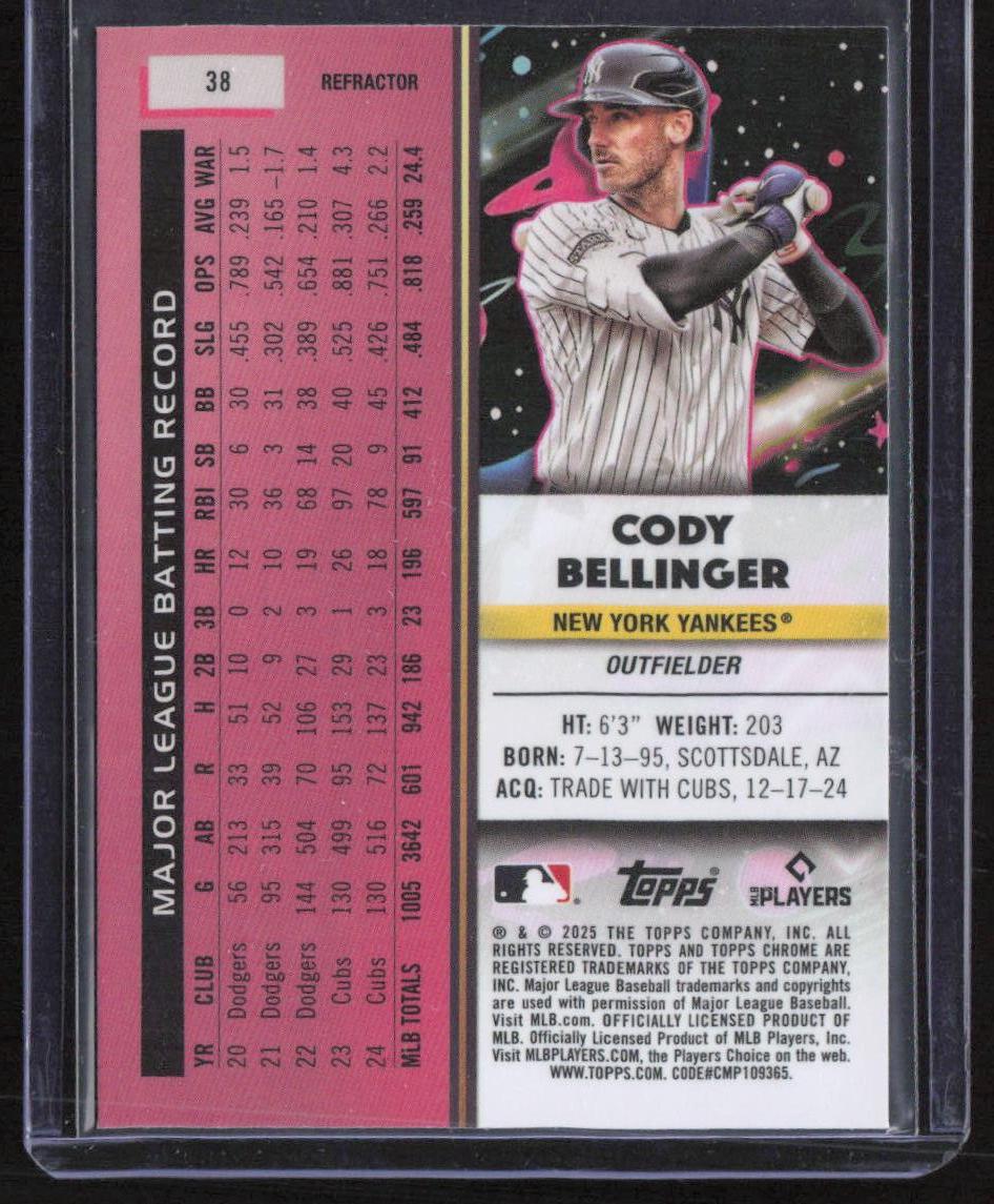 2025 Topps Chrome Cosmic #38 Cody Bellinger Refractor