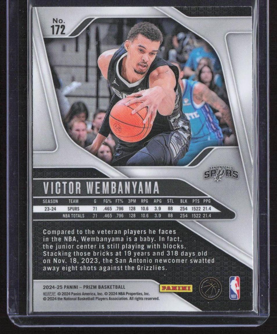 2024-25 Panini Prizm #172 Victor Wembanyama