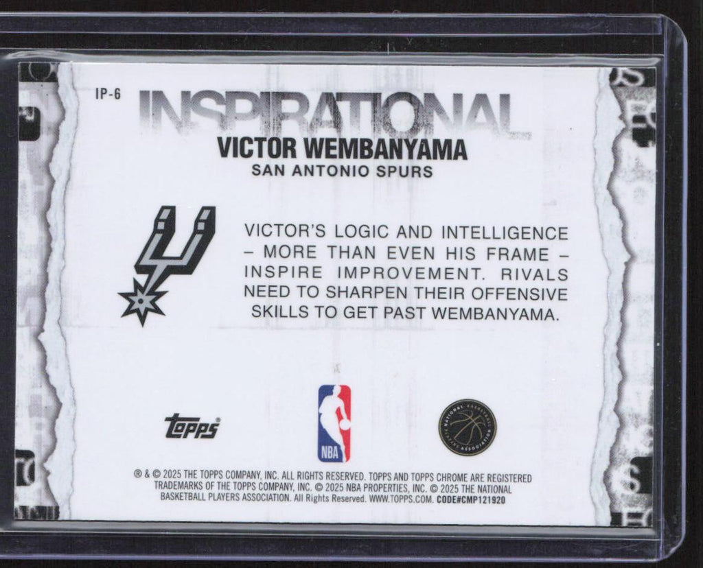 2025-26 Topps Chrome #IP-6 Victor Wembanyama Inspirational