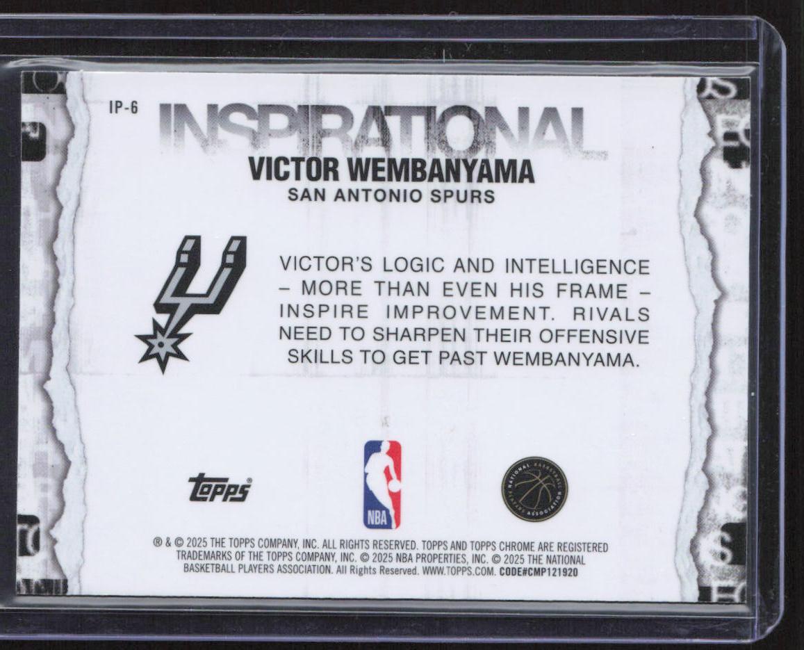 2025-26 Topps Chrome #IP-6 Victor Wembanyama Inspirational