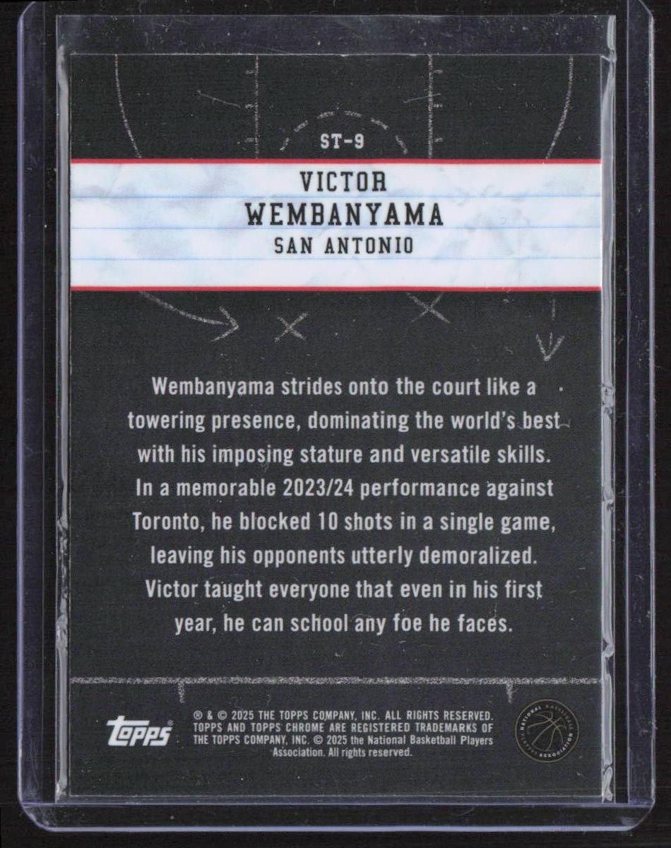 2024 Topps Chrome Show and Tell Blue Basketball Refractor ST-9 Victor Wembanyama