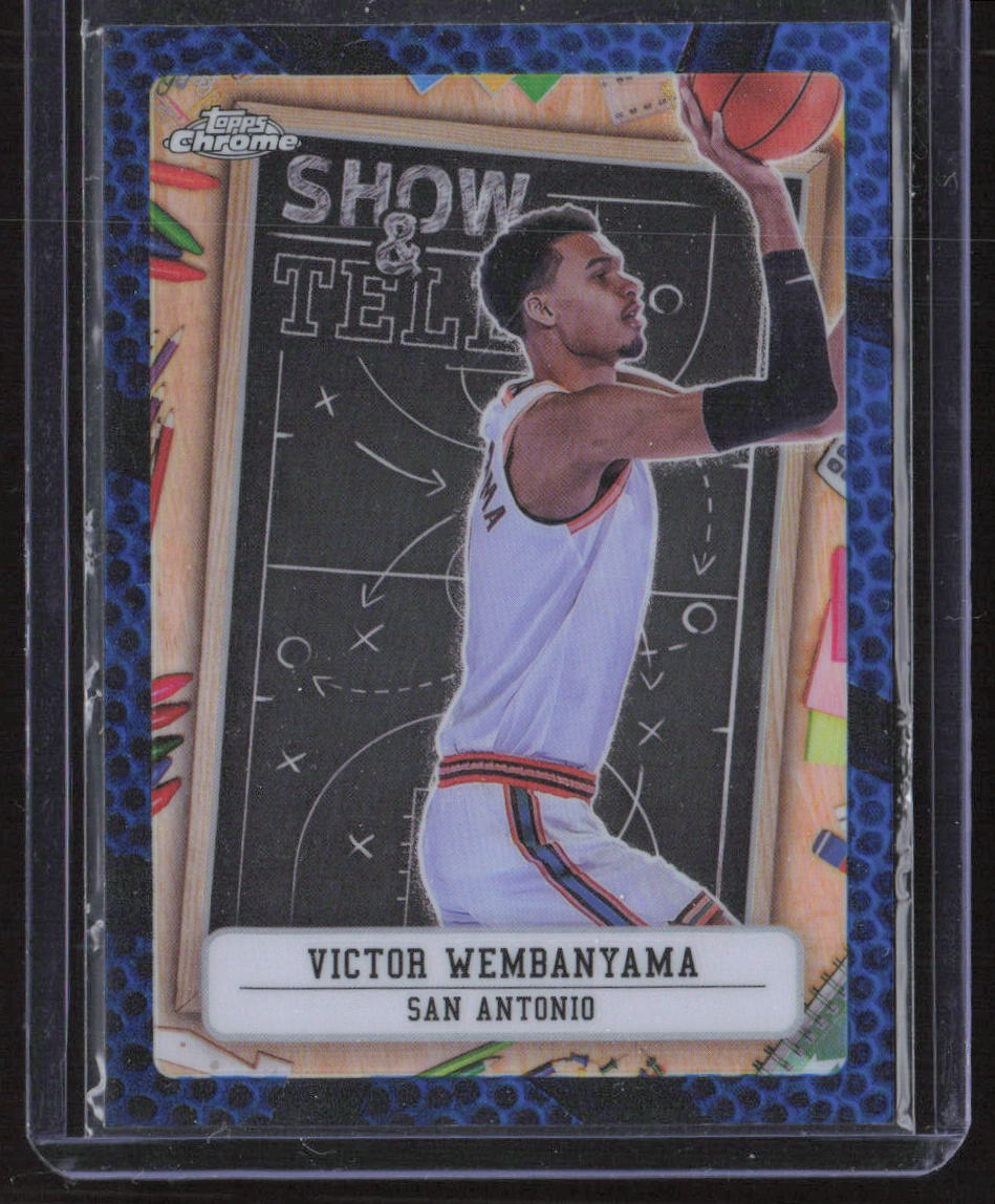 2024 Topps Chrome Show and Tell Blue Basketball Refractor ST-9 Victor Wembanyama