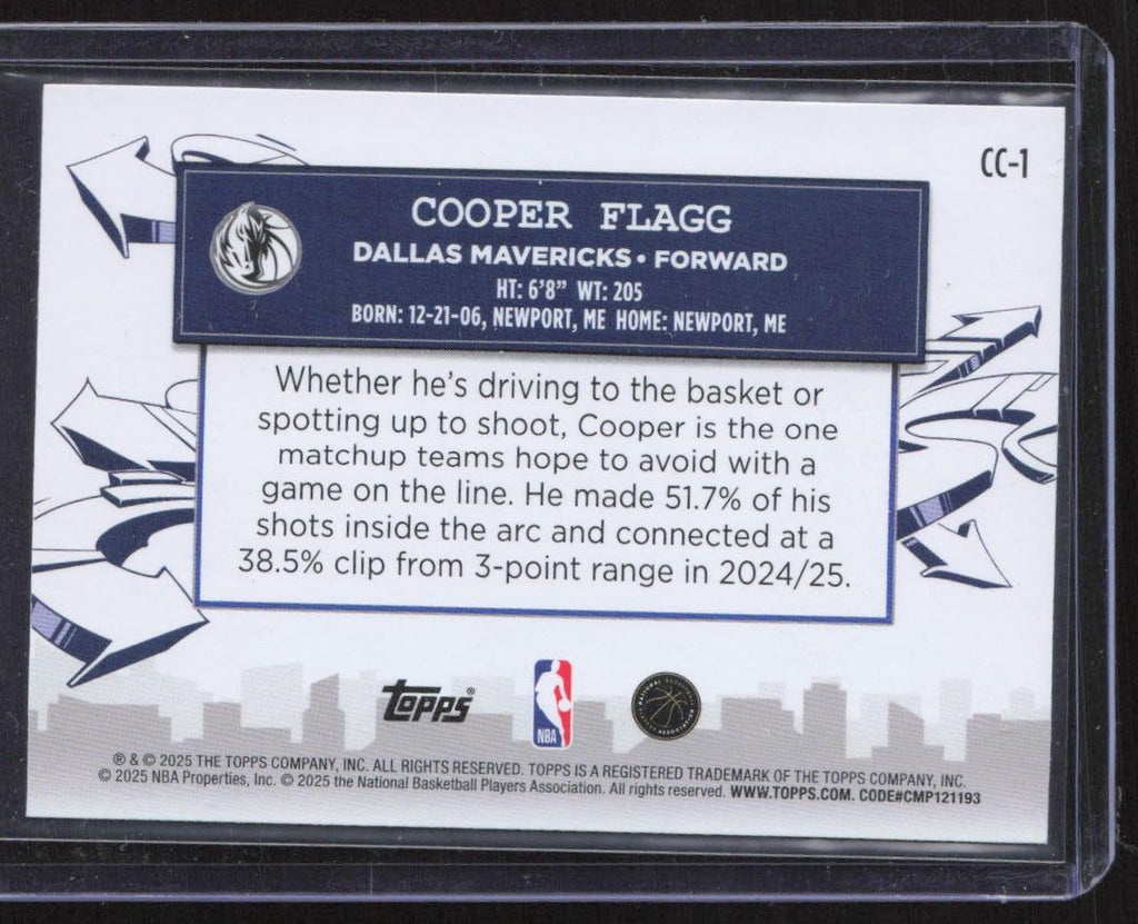 2025-26 Topps #CC-1 Cooper Flagg Clutch City Prospects