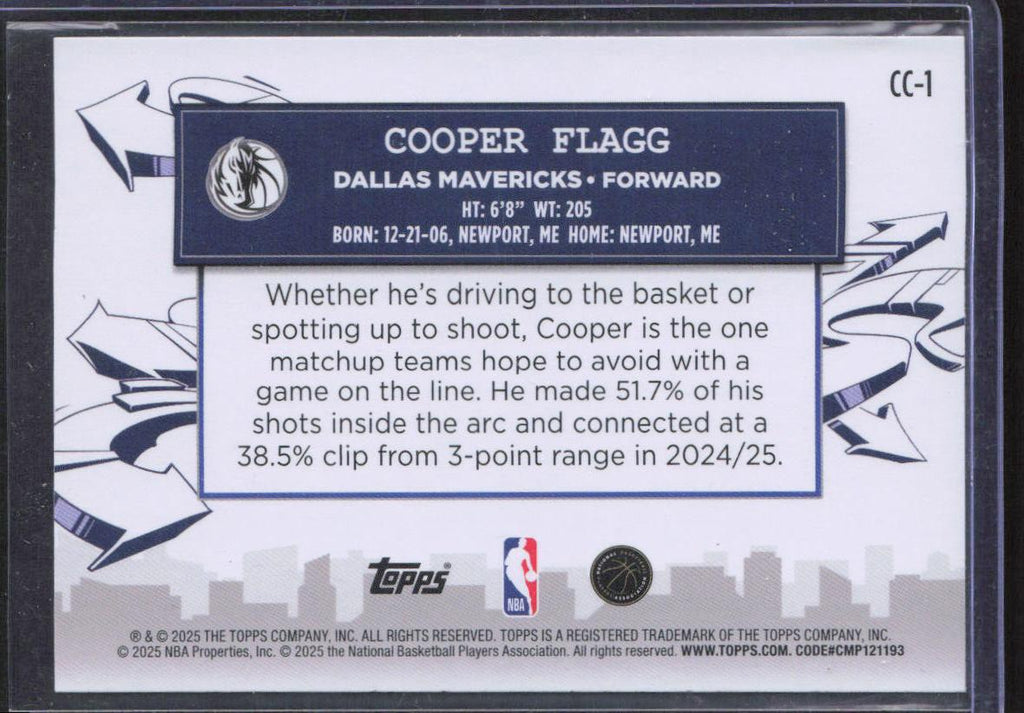 2025-26 Topps #CC-1 Cooper Flagg Clutch City Prospects