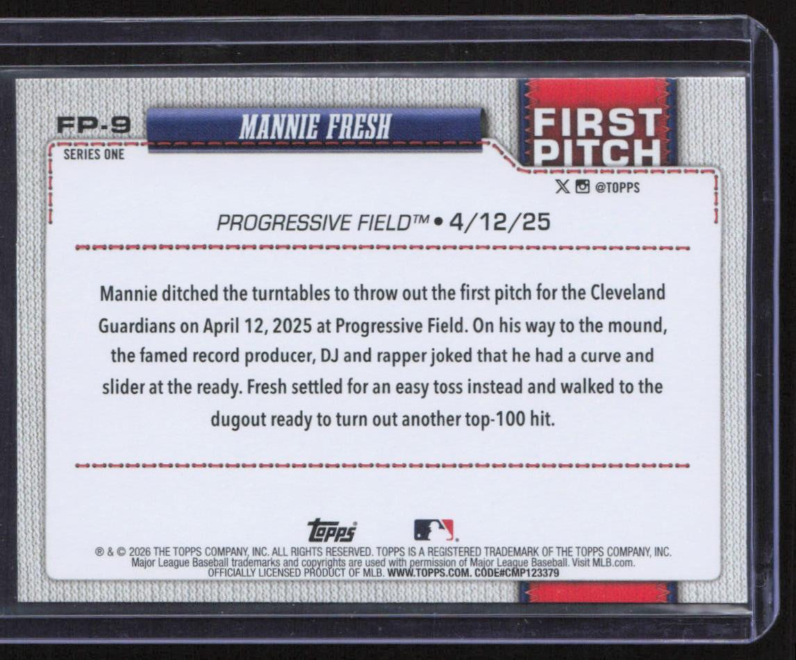 2026 Topps #FP-9 Mannie Fresh First Pitch
