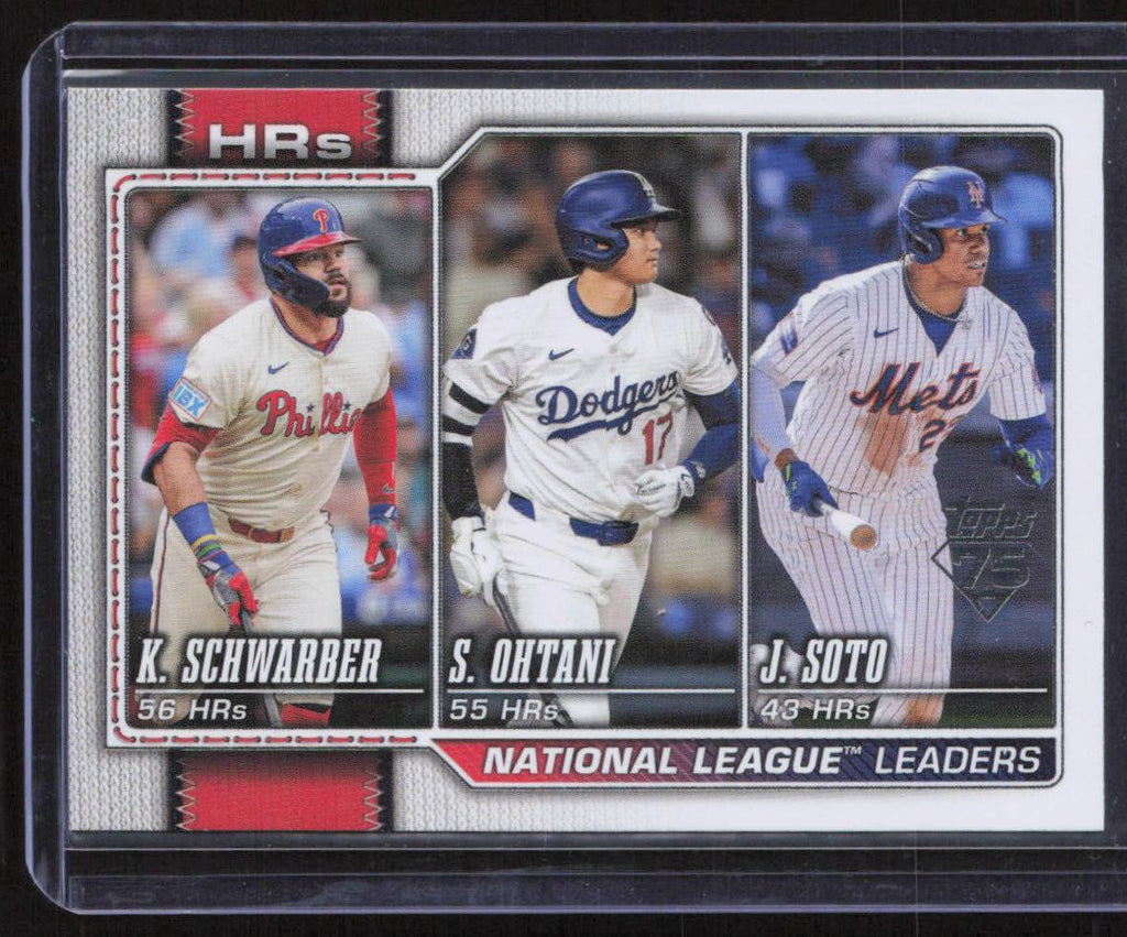 2026 Topps #84 National League Leaders HRs Schwarber / Ohtani / Soto