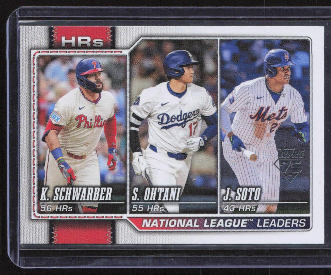 2026 Topps #84 National League Leaders HRs Schwarber / Ohtani / Soto