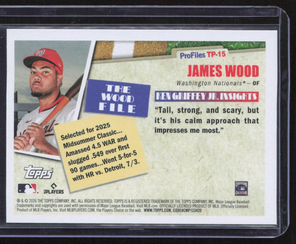 2026 Topps #TP-15 James Wood Topps Profiles