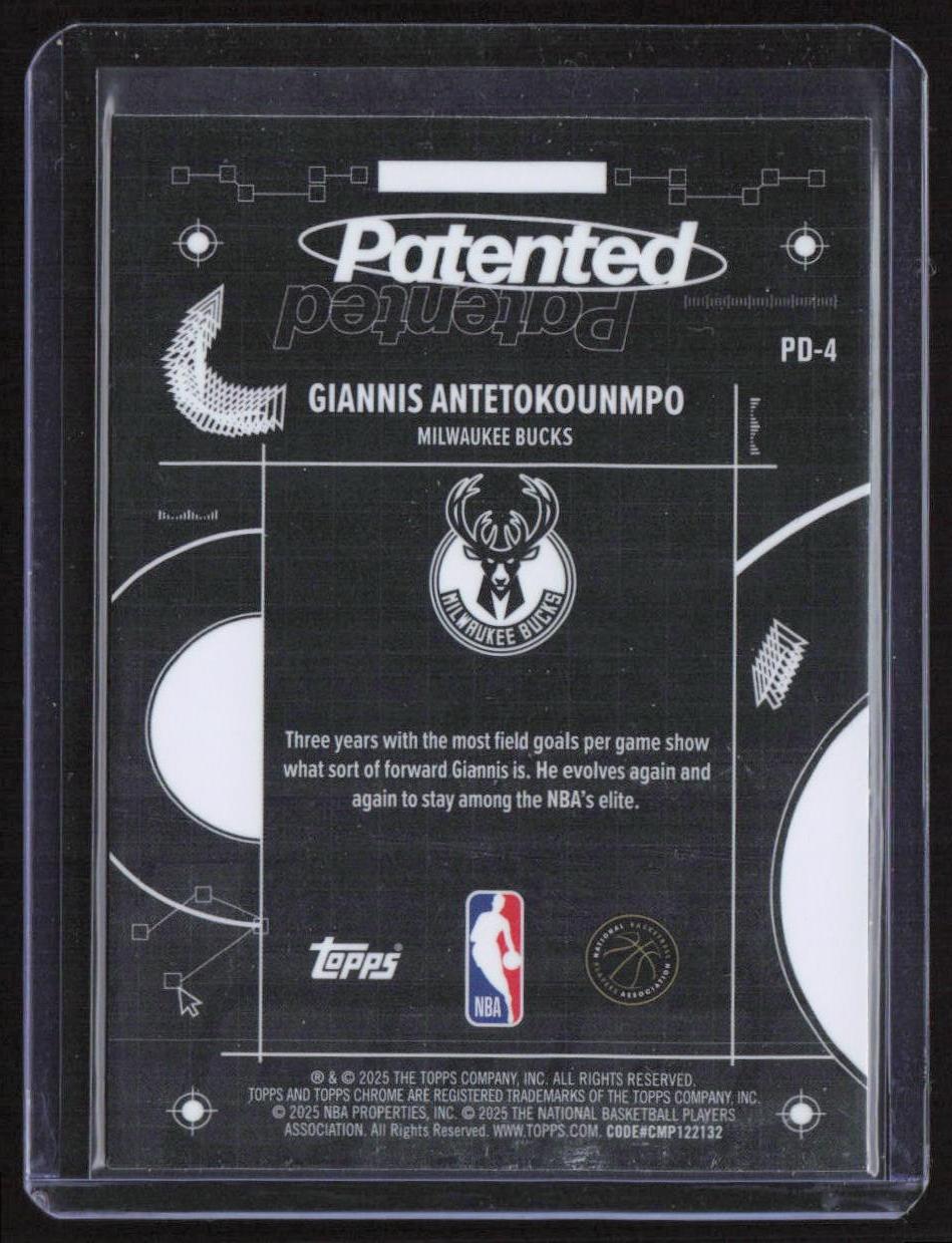 2025-26 Topps Chrome #PD-4 Giannis Antetokounmpo Patented