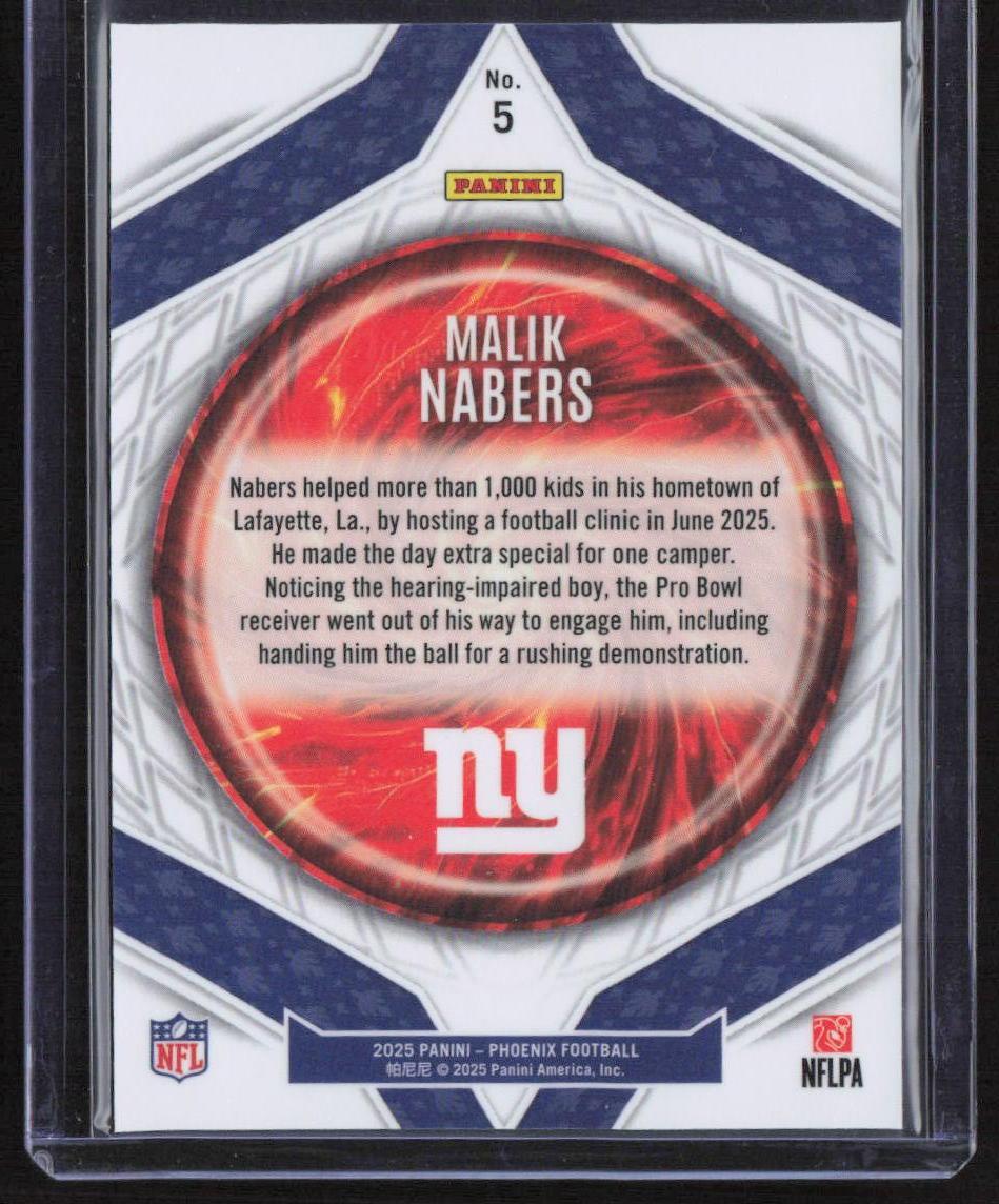 2025 Panini Phoenix #5 Malik Nabers Paragon