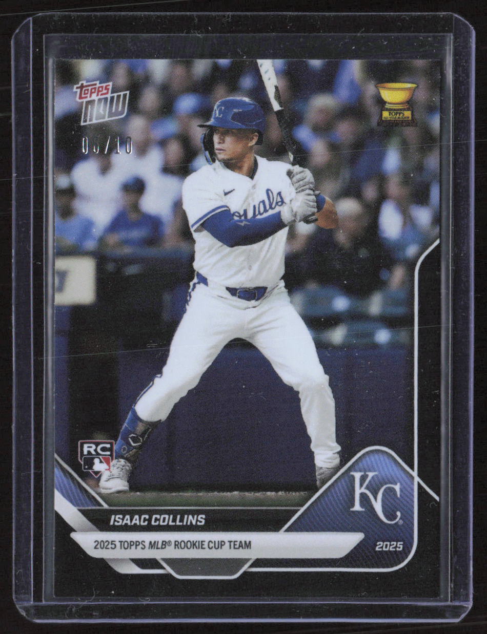 2025 Topps Now Rookie Cup #RC-6 Isaac Collins Black Foil #/10