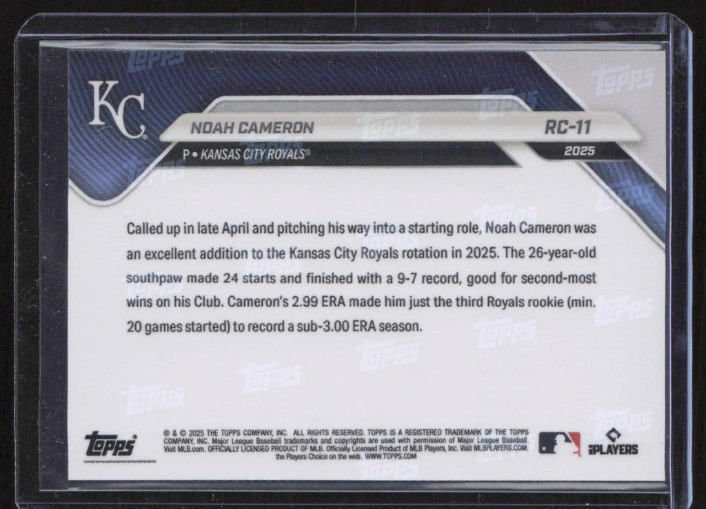 2025 Topps Now Rookie Cup #RC-11 Noah Cameron Gold Foil #/50
