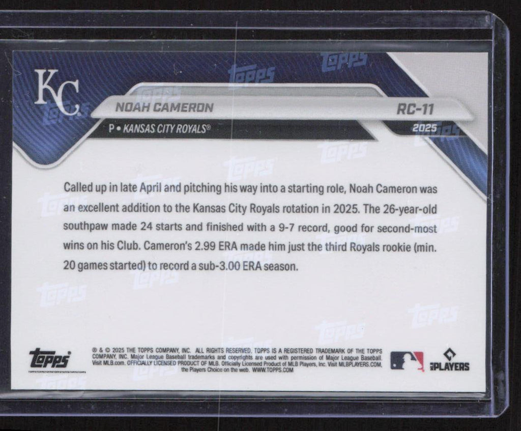 2025 Topps Now Rookie Cup #RC-11 Noah Cameron Green Foil #/99