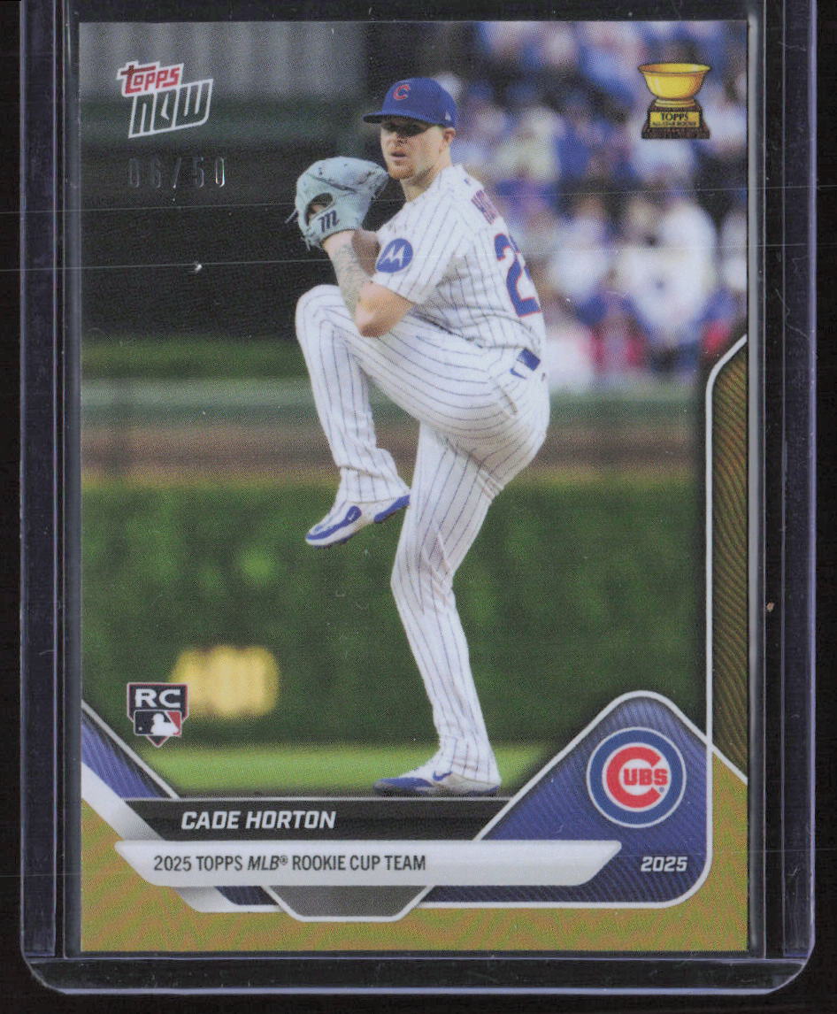 2025 Topps Now Rookie Cup #RC-10 Cade Horton Gold Foil #/50