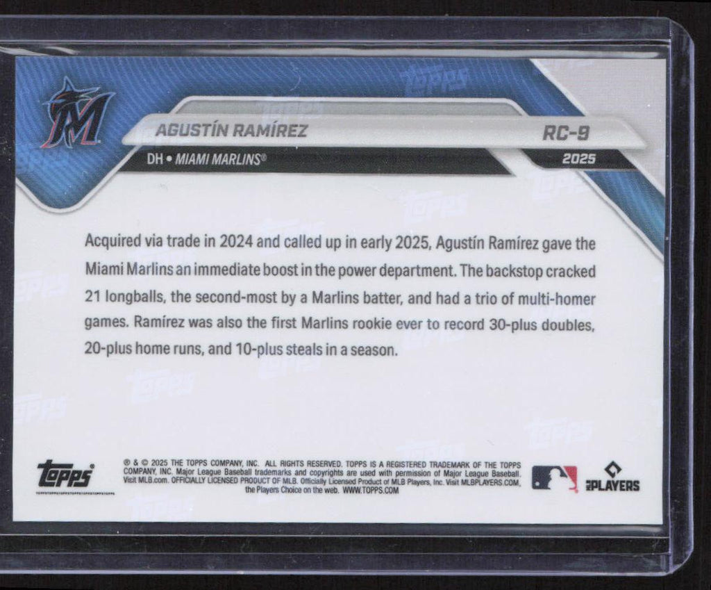 2025 Topps Now Rookie Cup #RC-9 Agustin Ramirez Rainbow Foil