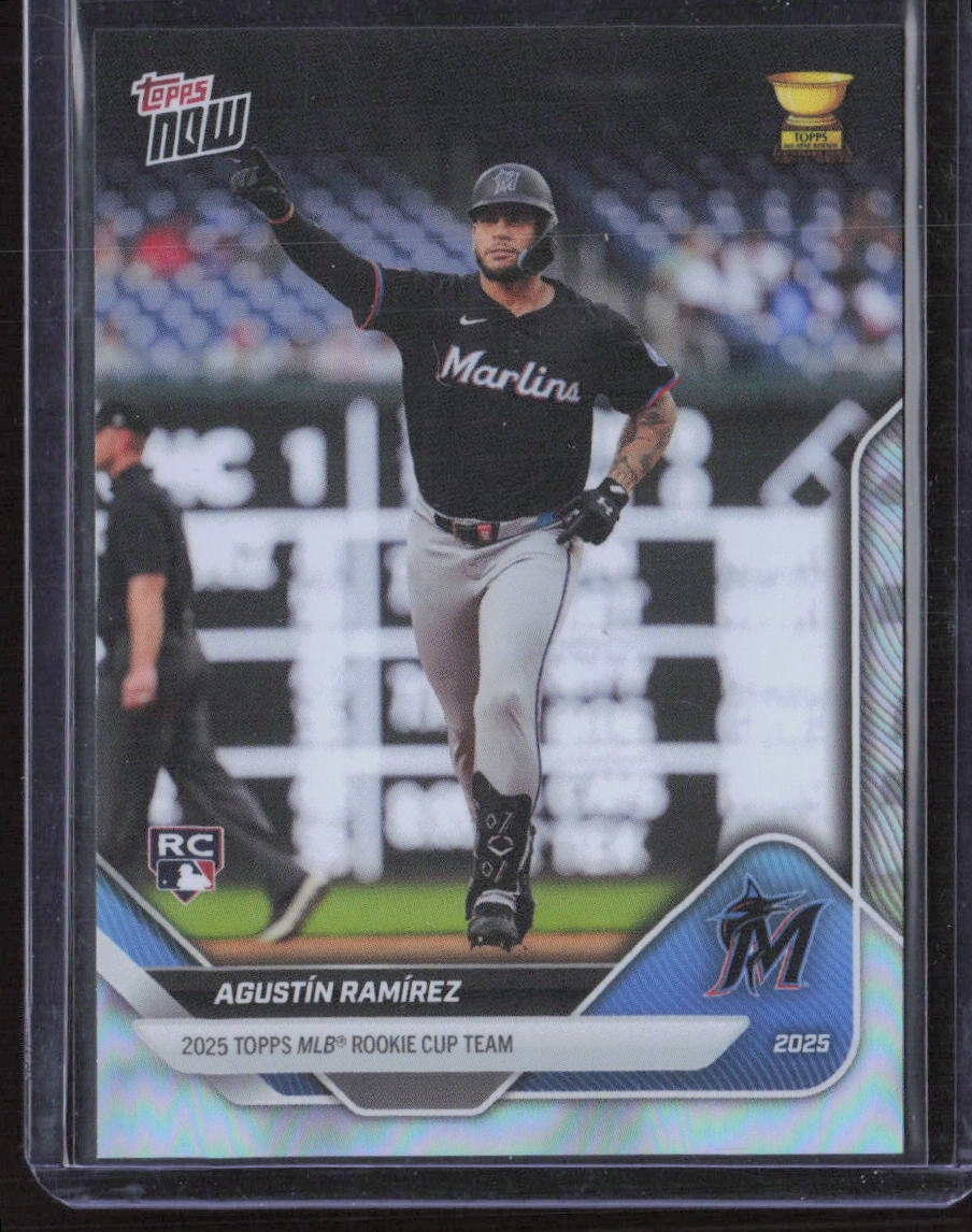 2025 Topps Now Rookie Cup #RC-9 Agustin Ramirez Rainbow Foil