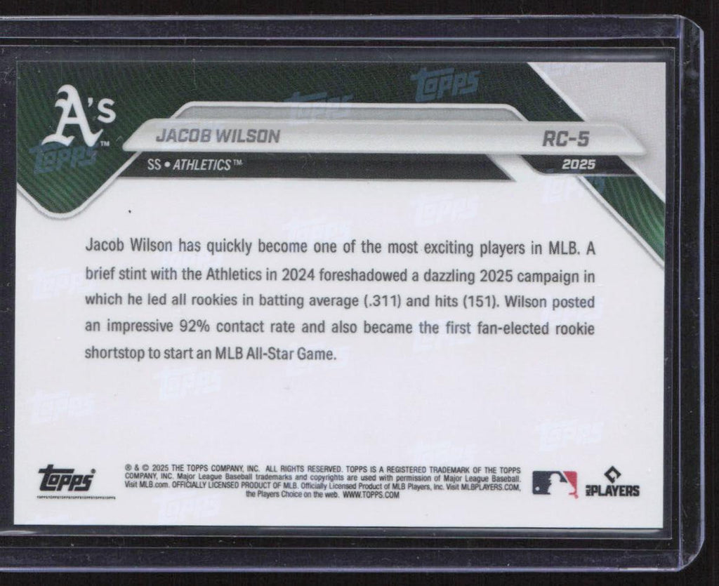 2025 Topps Now Rookie Cup #RC-5 Jacob Wilson Rainbow Foil