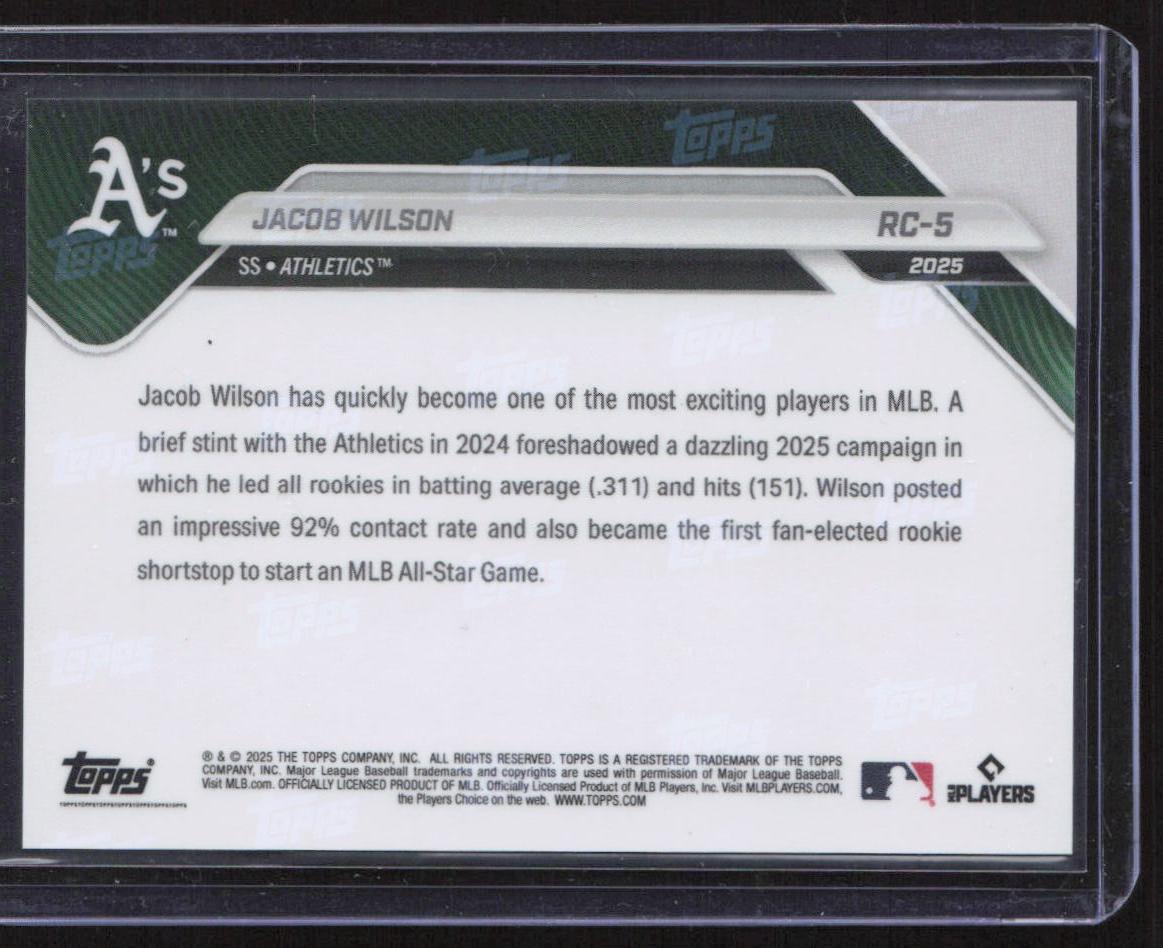 2025 Topps Now Rookie Cup #RC-5 Jacob Wilson Rainbow Foil