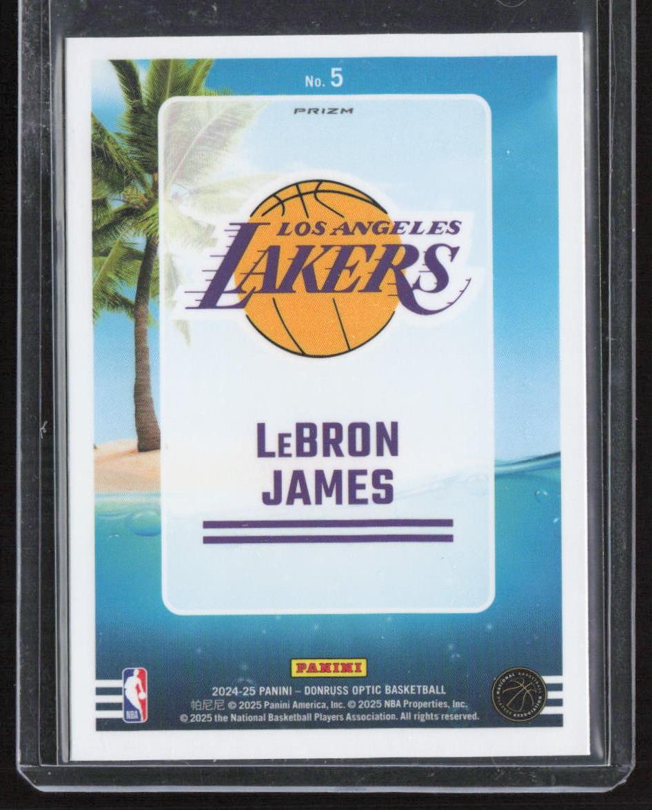2024-25 Donruss Optic #5 LeBron James Splash! Purple