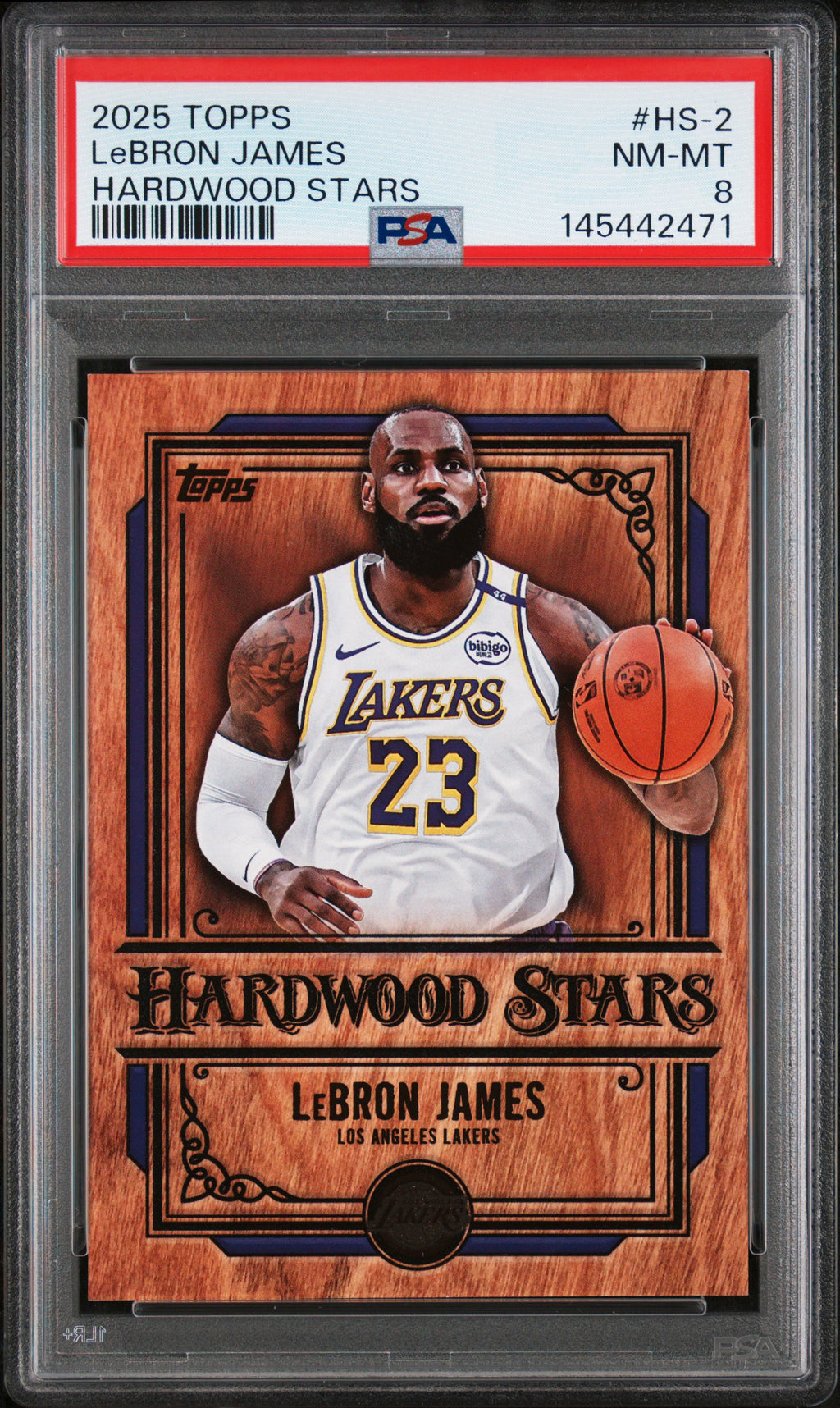 2025-26 Topps #HS-2 LeBron James Hardwood Stars PSA 8