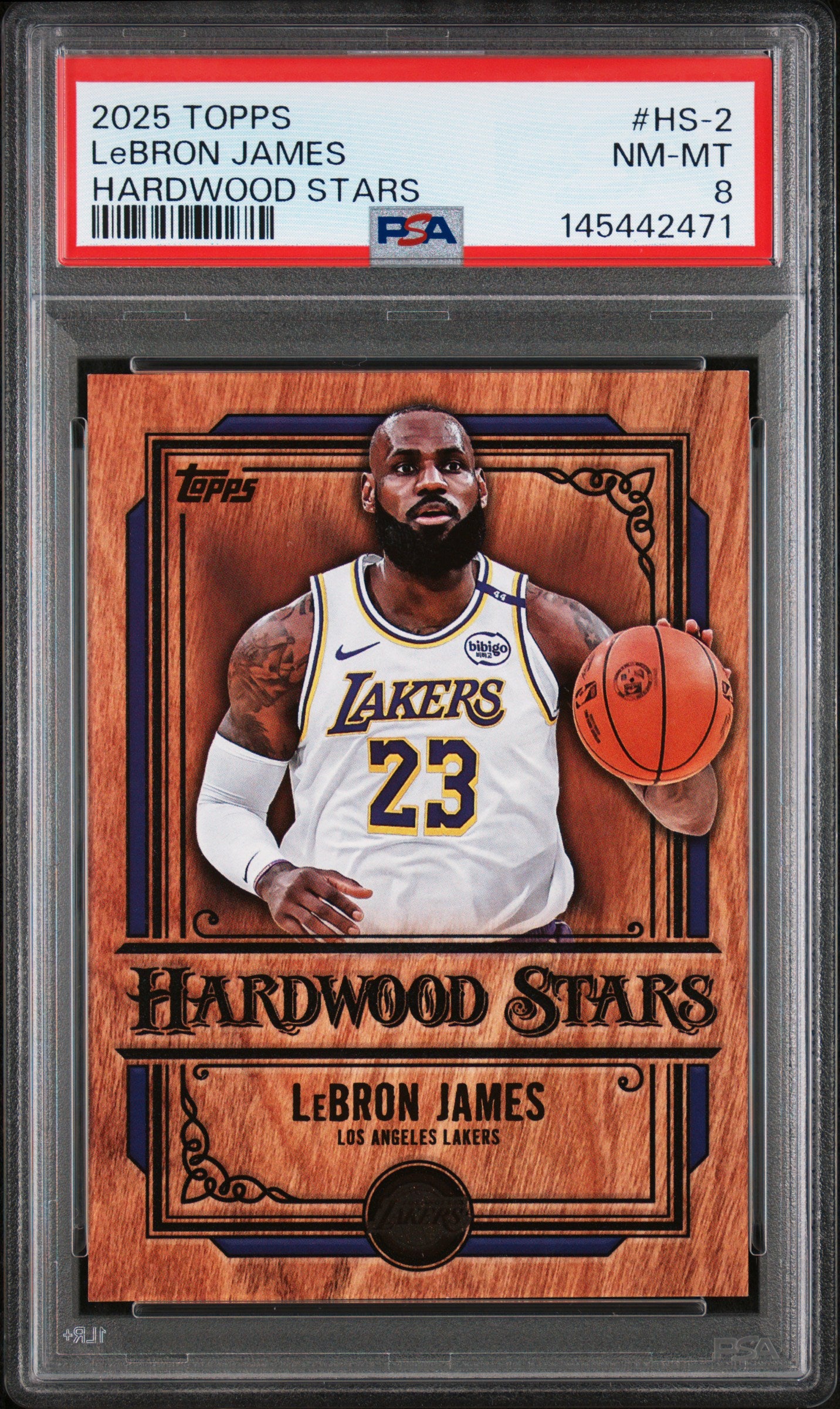 2025-26 Topps #HS-2 LeBron James Hardwood Stars PSA 8