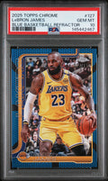 2025-26 Topps Chrome #127 LeBron James Blue Basketball Refractor PSA 10 #/150
