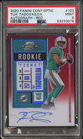 2020 Panini Contenders Optic #103 Tua Tagovailoa Red PSA 9 #/199