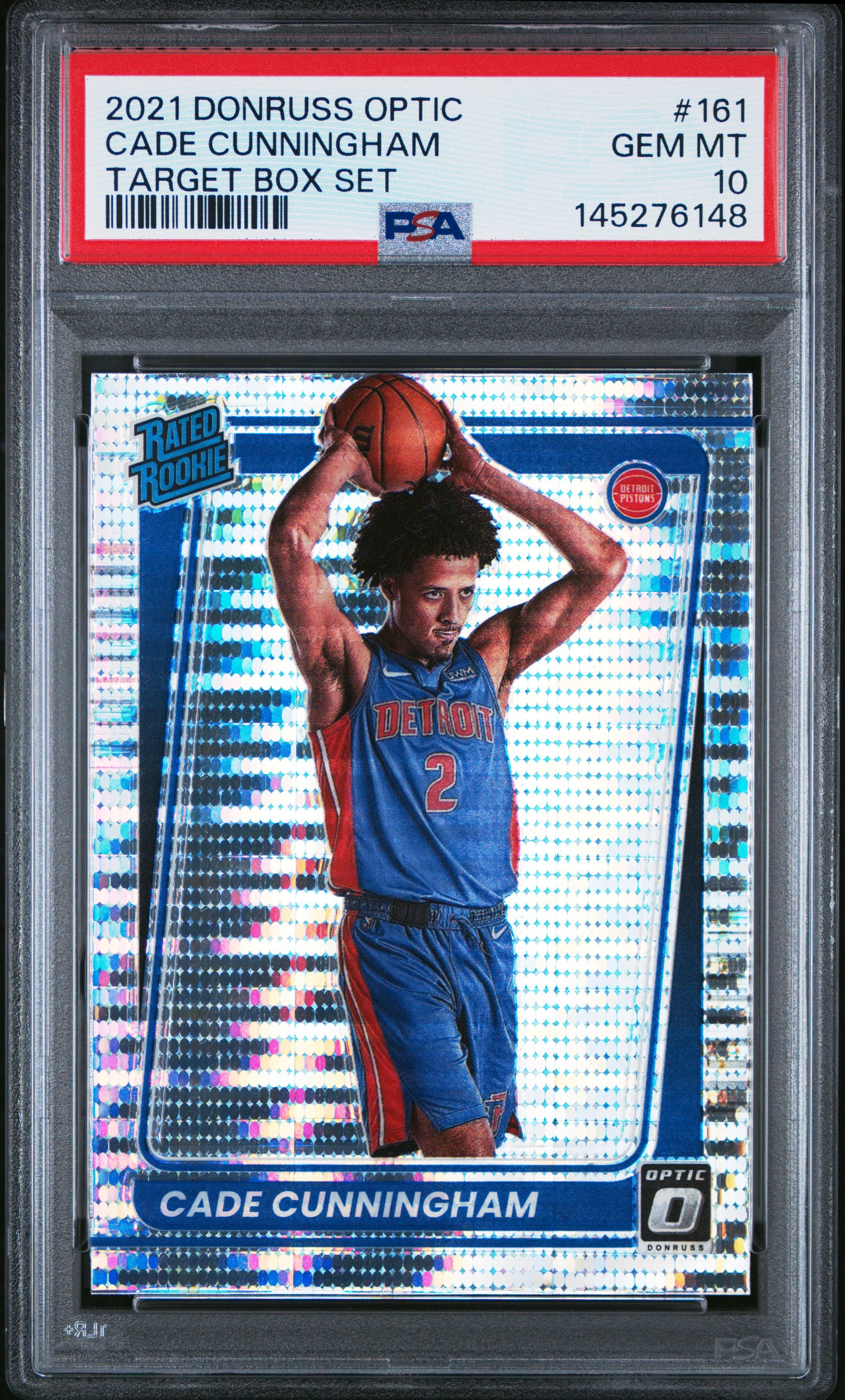 2021-22 Donruss Optic #161 Cade Cunningham Target Box Set PSA 10