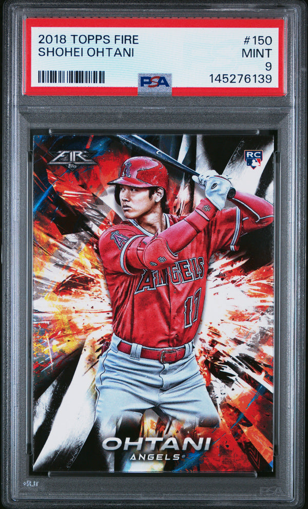 2018 Topps Fire #150 Shohei Ohtani PSA 9