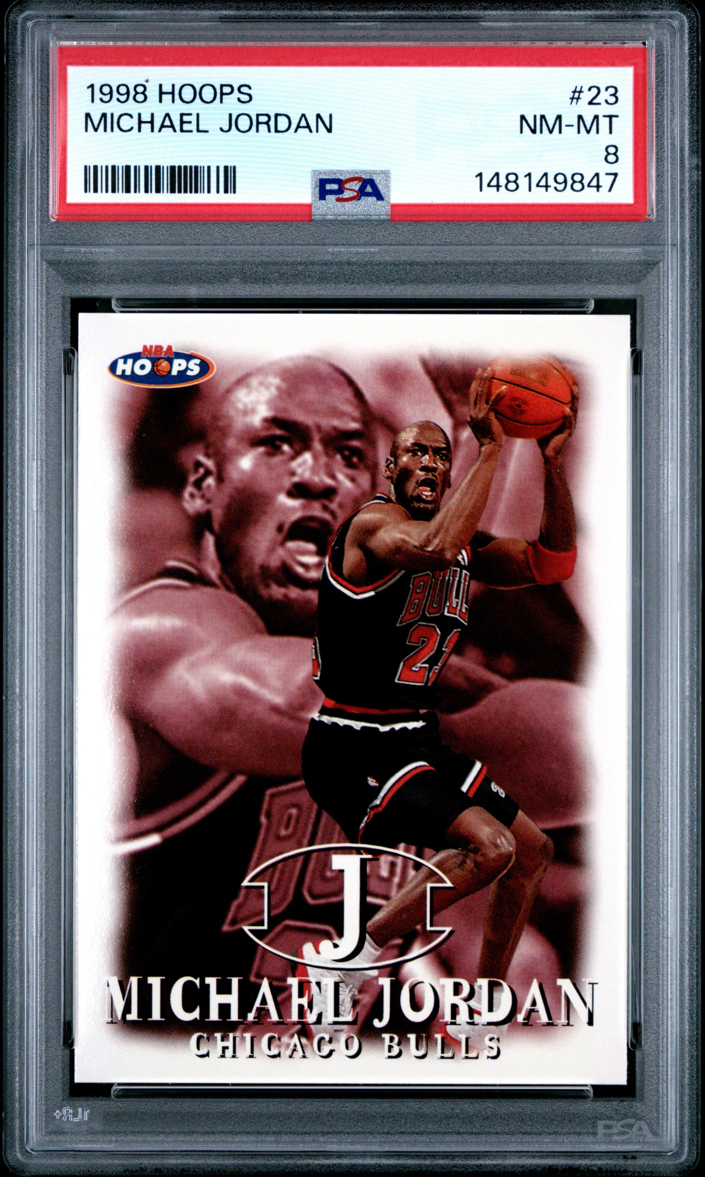 1998-99 Hoops #23 Michael Jordan PSA 8