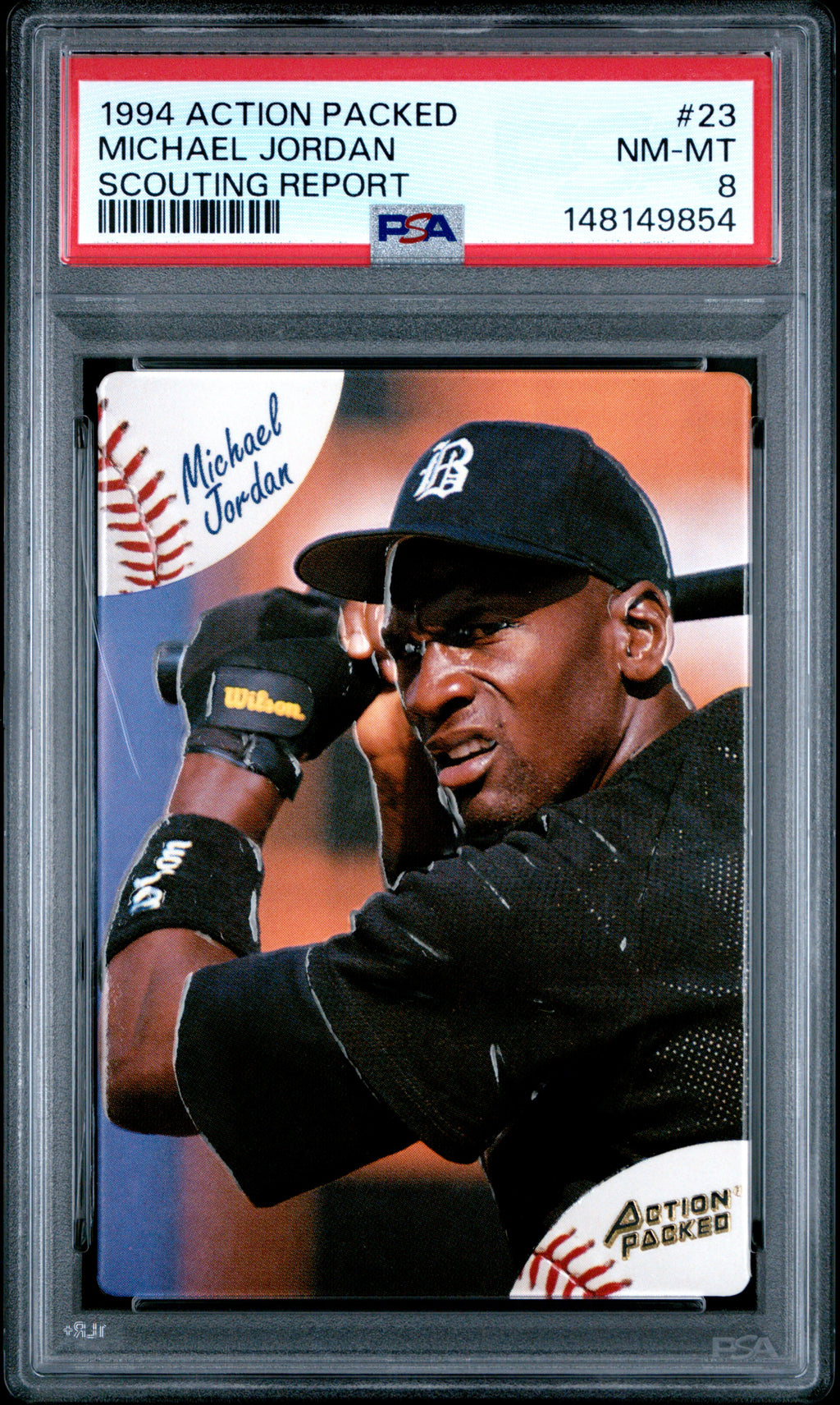 1994 Action Packed Minors #23 Michael Jordan PSA 8