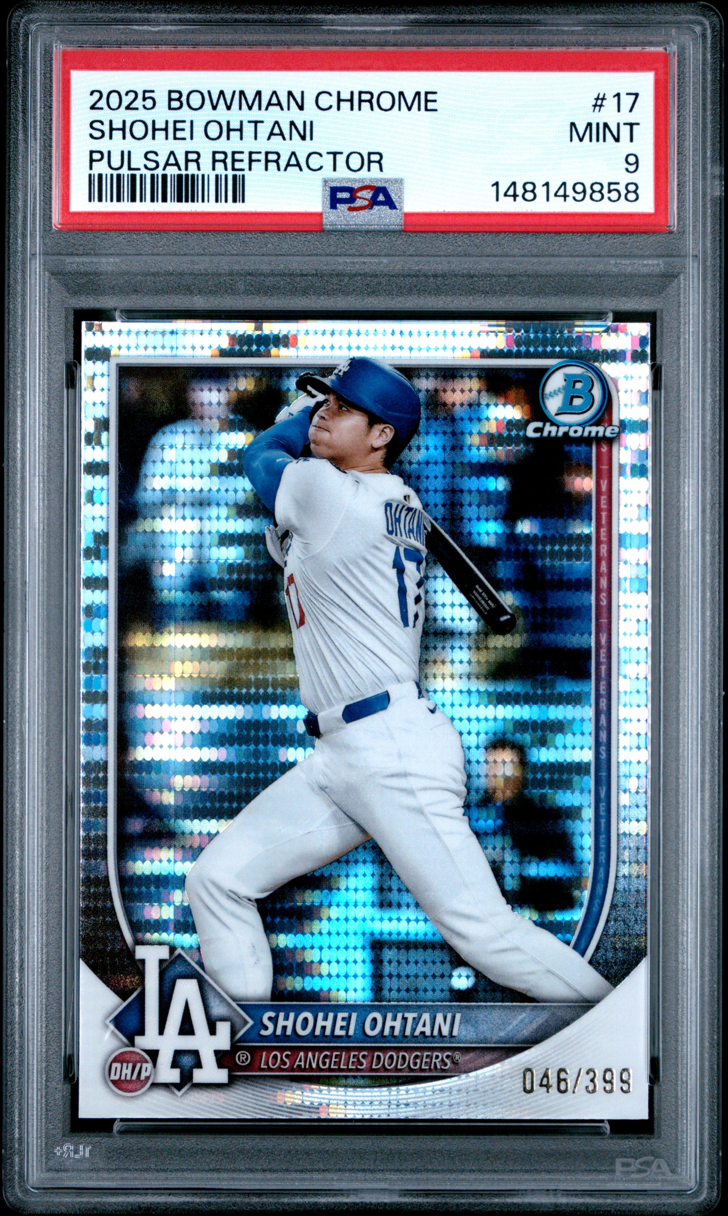 2025 Bowman Chrome #17 Shohei Ohtani Pulsar PSA 9 #/399