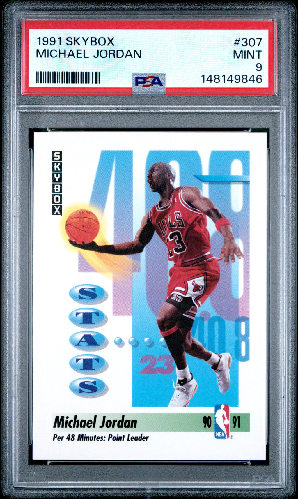 1991-92 SkyBox #307 Michael Jordan PSA 9