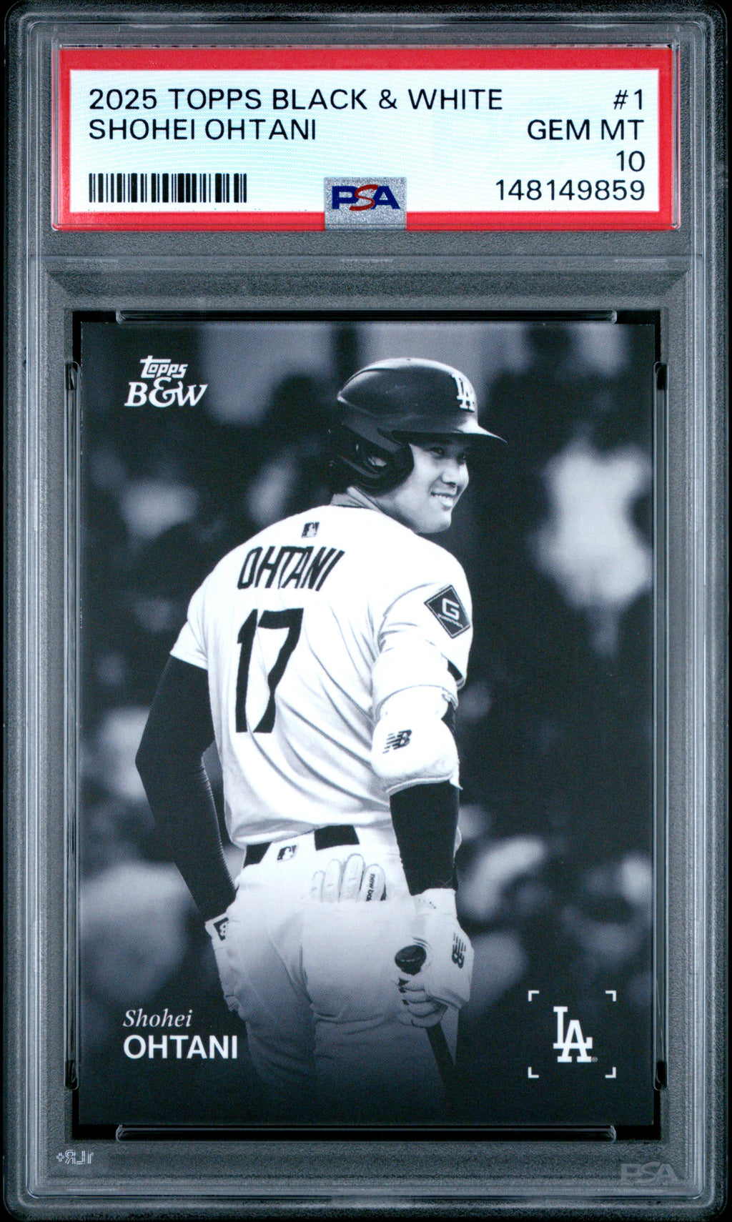 2025 Topps Black & White #001 Shohei Ohtani PSA 10