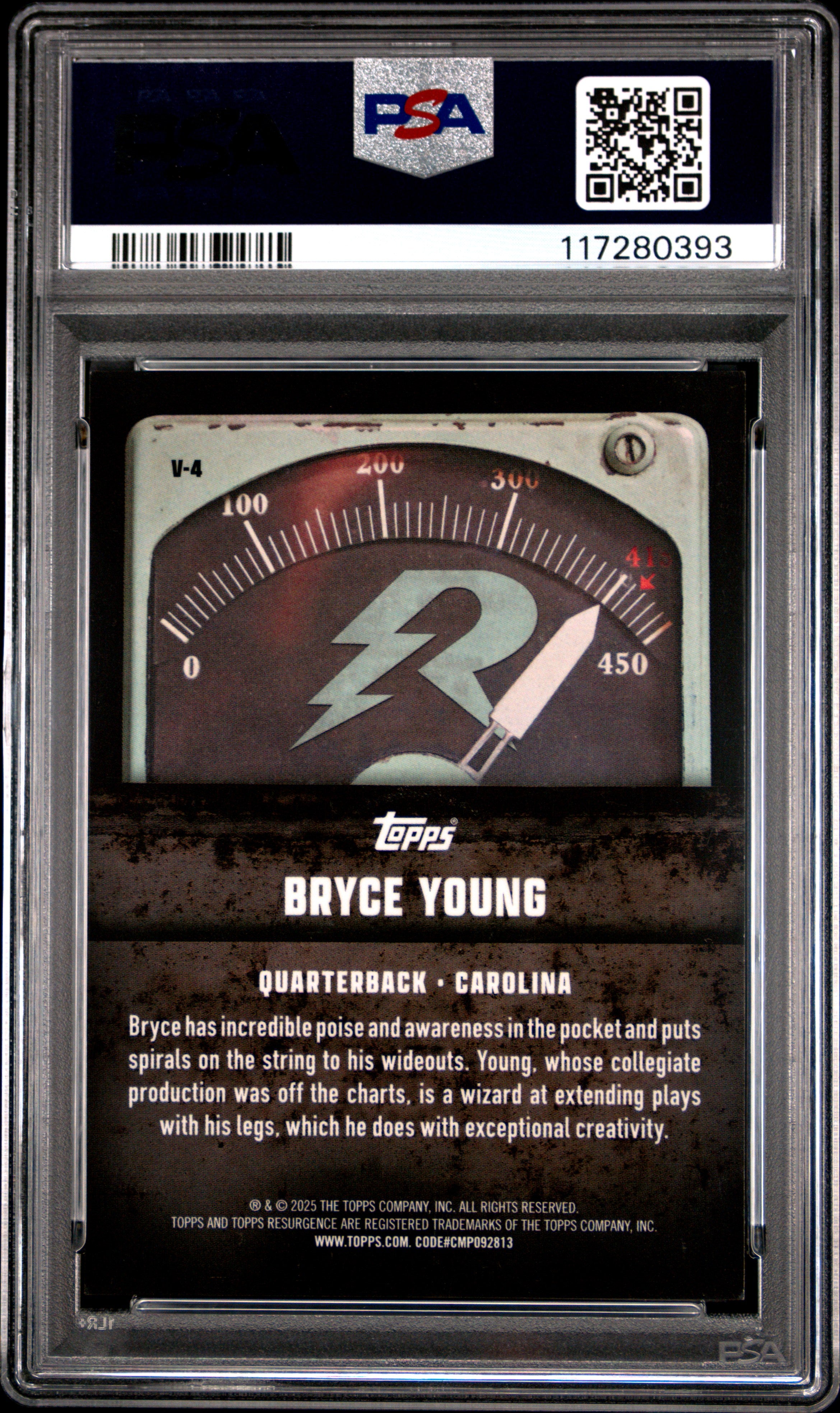 2024 Topps Resurgence #V-4 Bryce Young Voltaic Gold Power Surge PSA 10 #/50