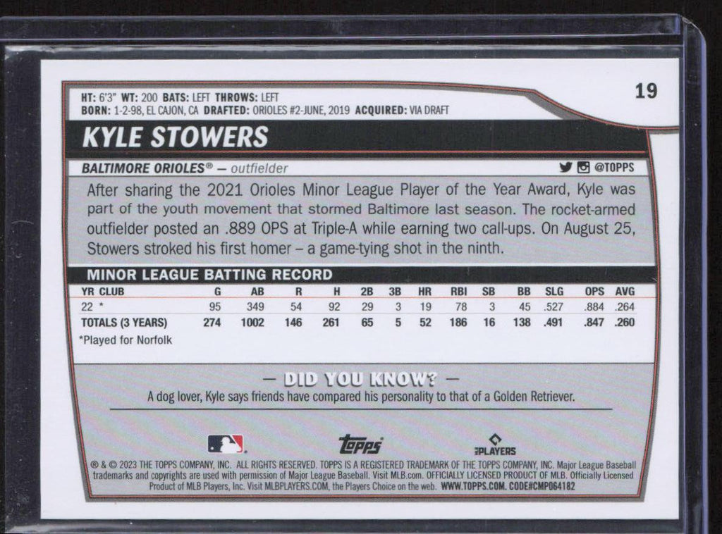 2023 Topps Big League #19 Kyle Stowers